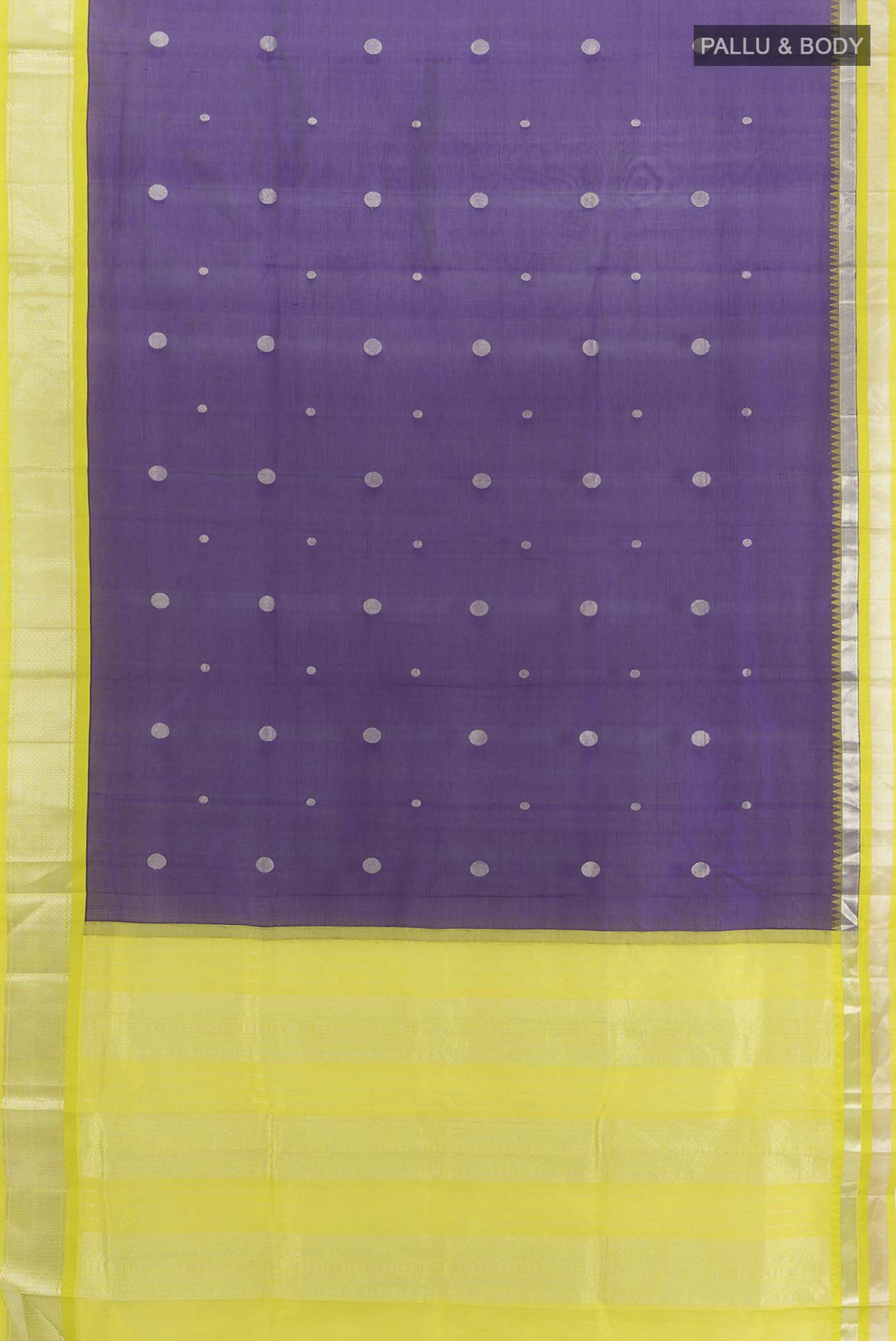 Violet Coimbatore Silk Cotton Saree - Image 5