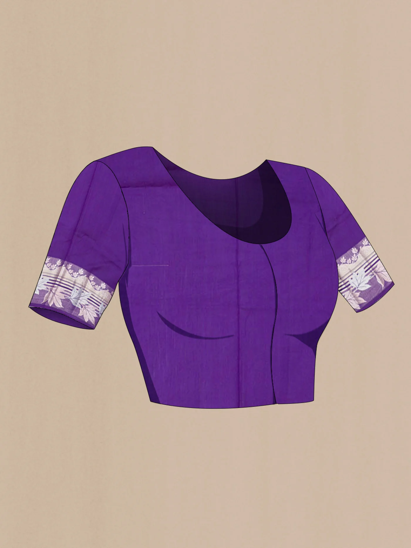 Violet Dual Tone Banarasi Raw Silk Saree - Image 4