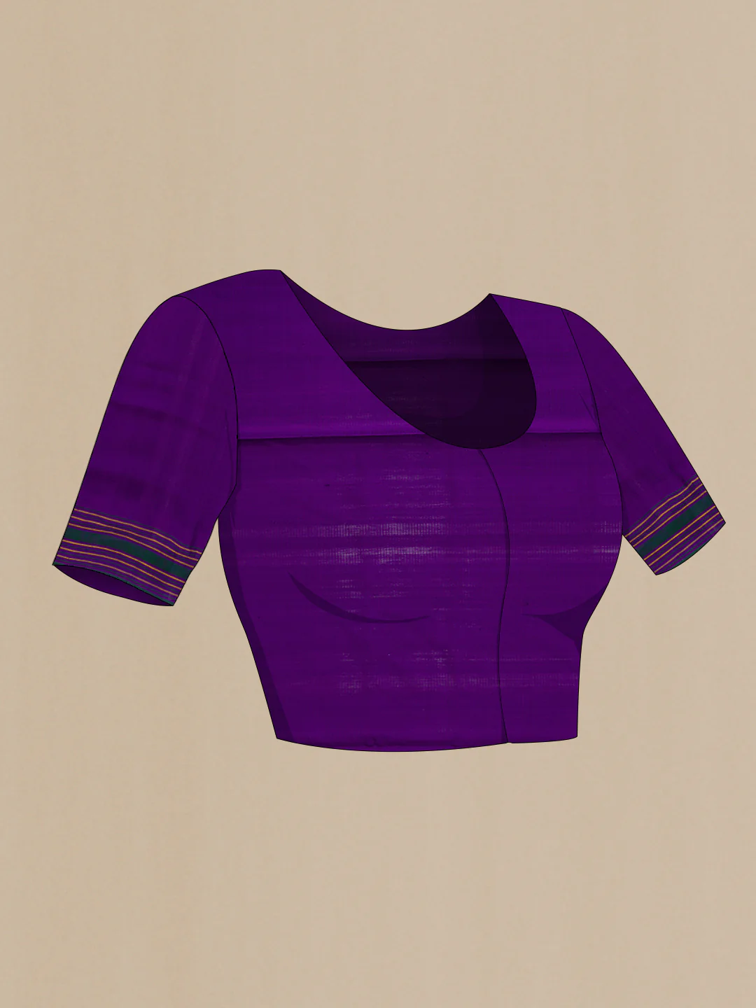Violet Double Ikat Saree - Image 5