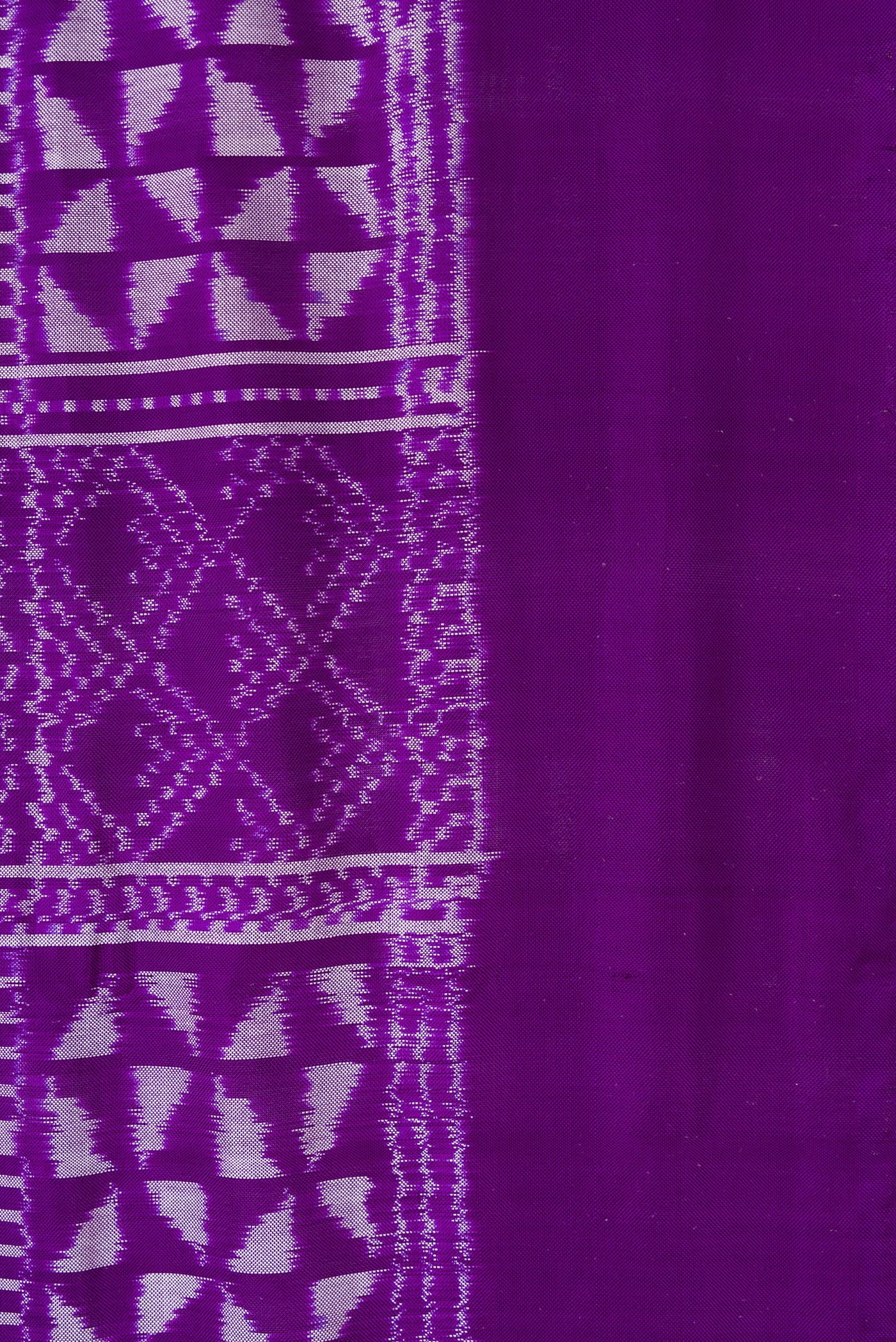 Violet Double Ikat Saree - Image 3