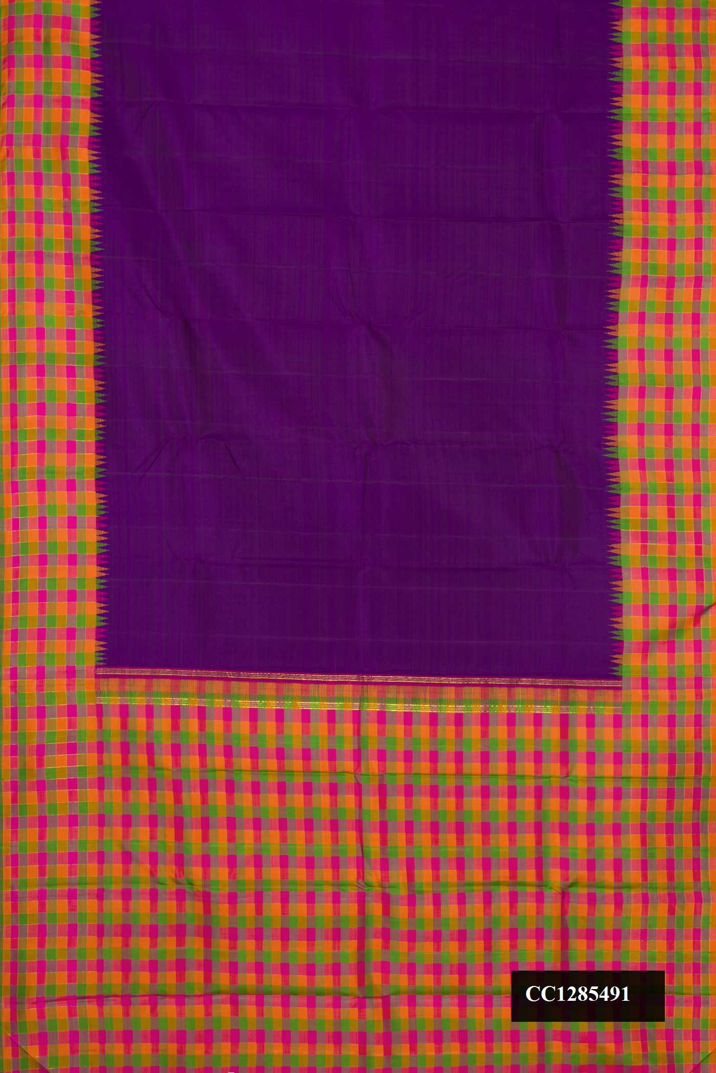 Violet Dual Tone Kanchipuram Silk Saree