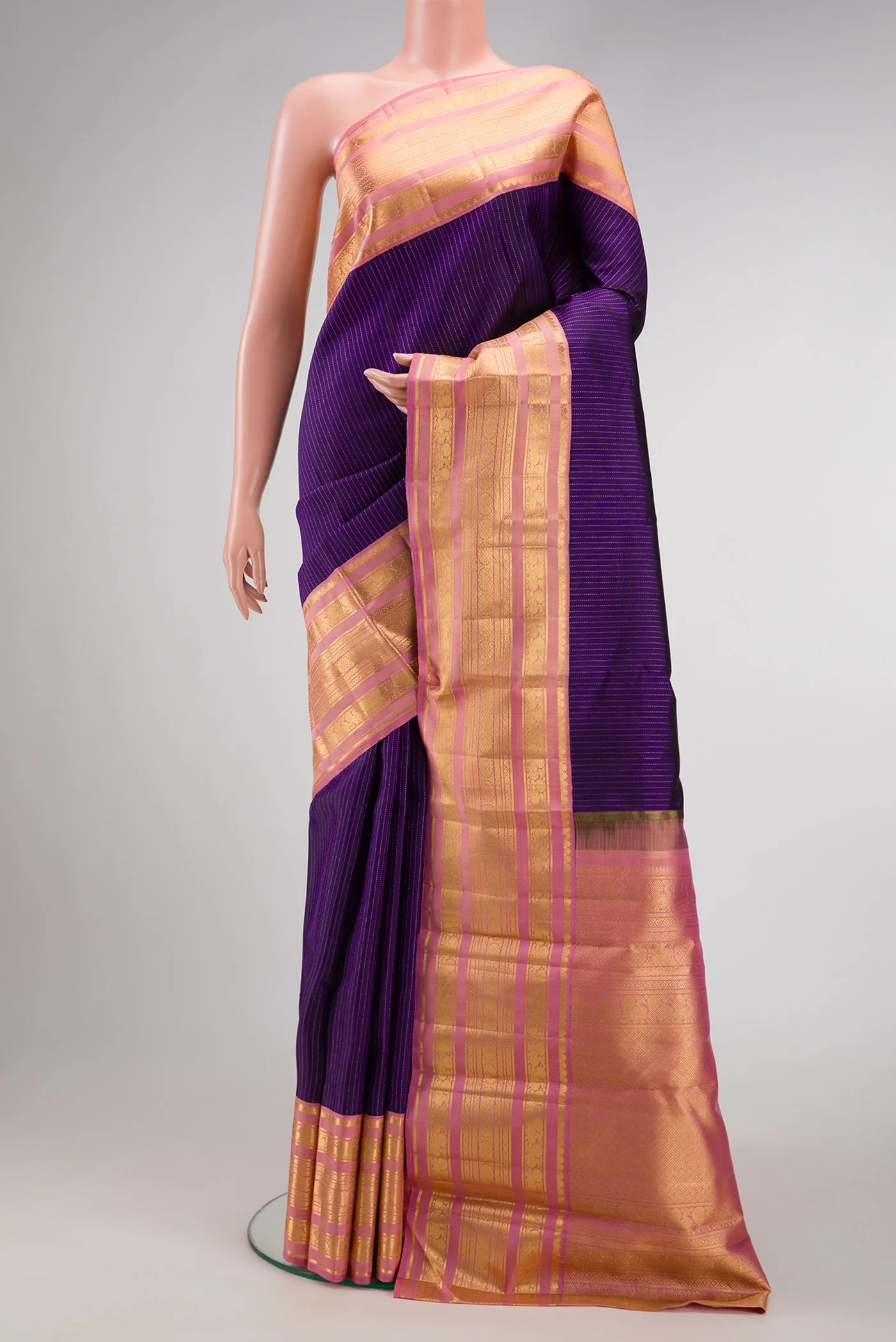 Violet Kanchipuram Silk Saree