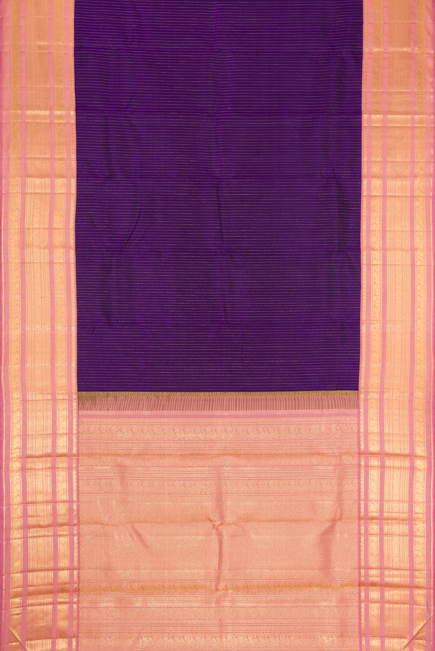Violet Kanchipuram Silk Saree - Image 6