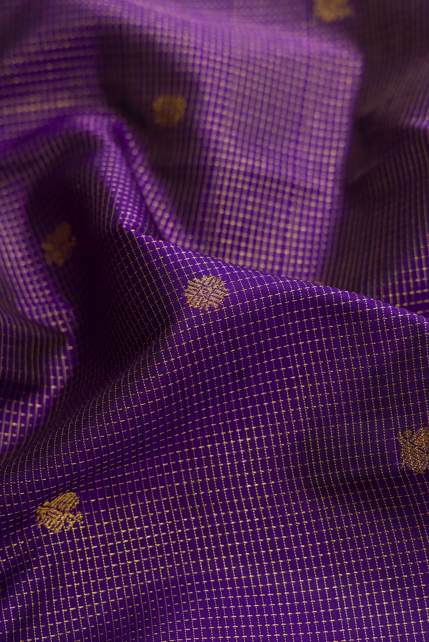 Violet Kanchipuram Silk Saree - Image 2