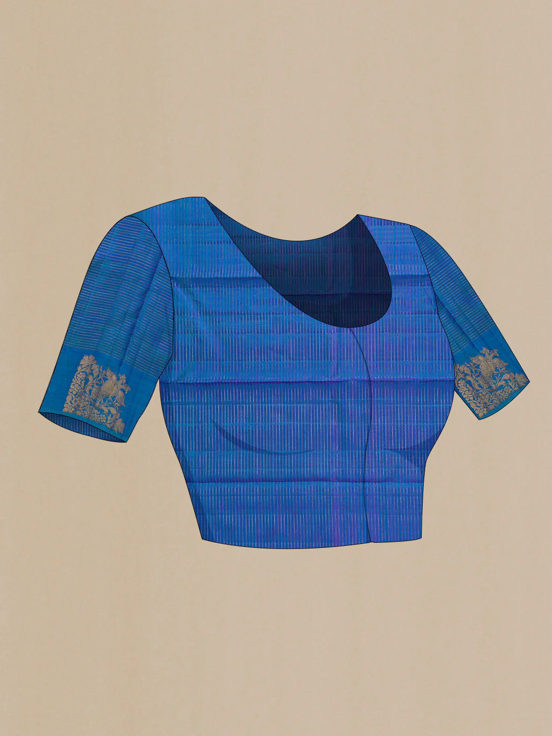 Violet Kanjivaram Silk Saree - Image 5