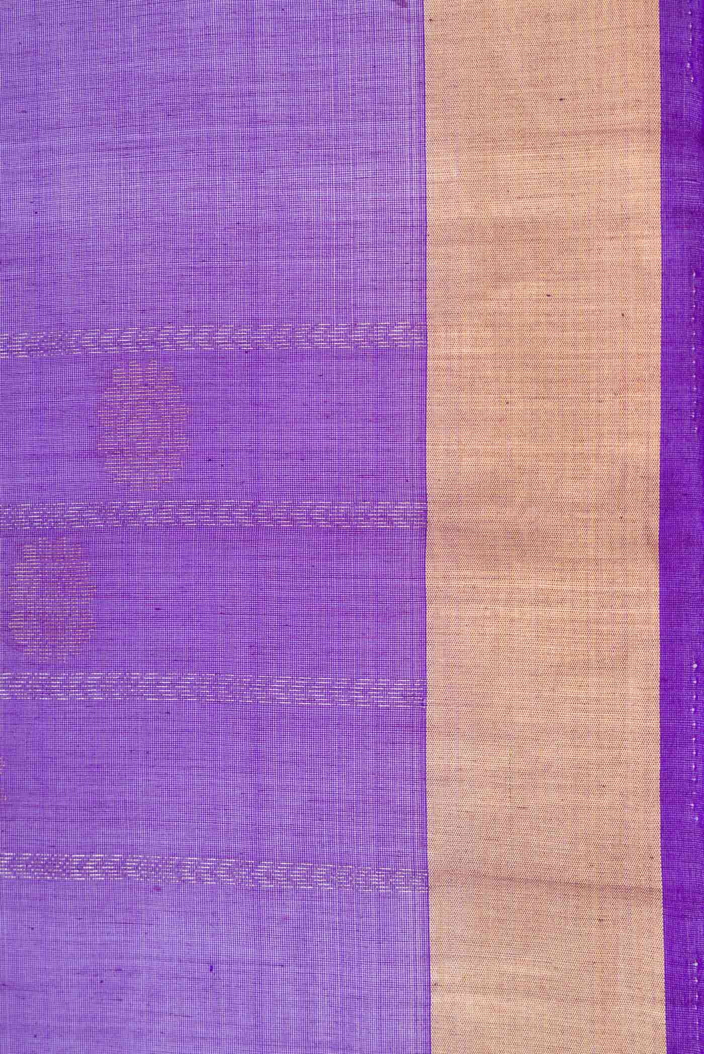 Violet Dual Tone Silk Cotton Saree - Image 3