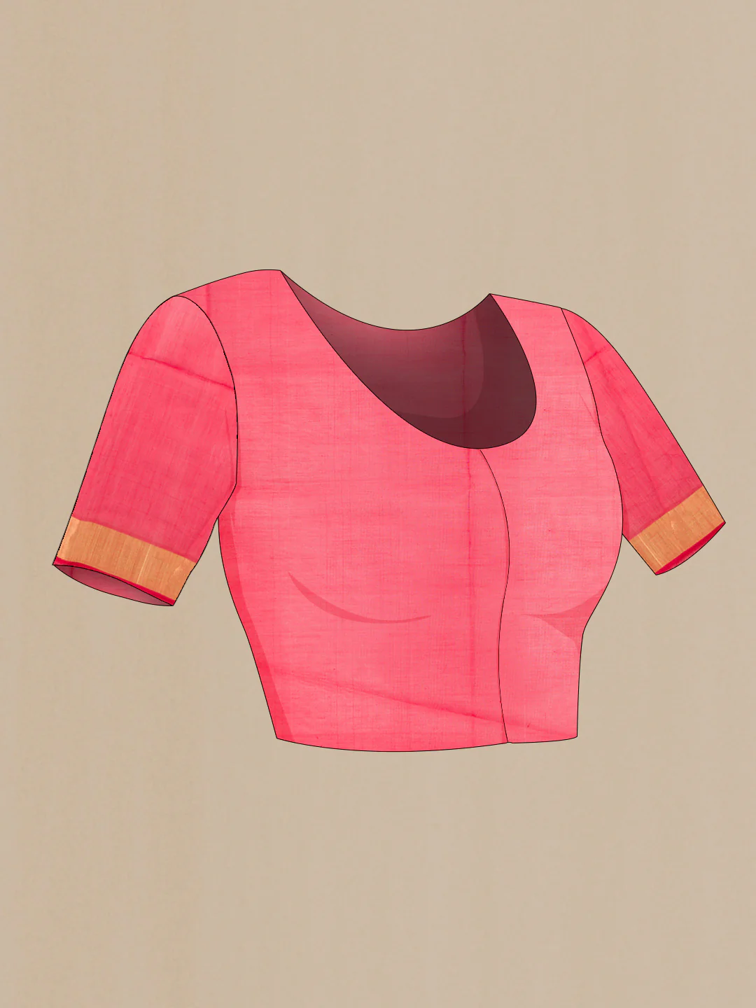 Violet Dual Tone Silk Cotton Saree - Image 4