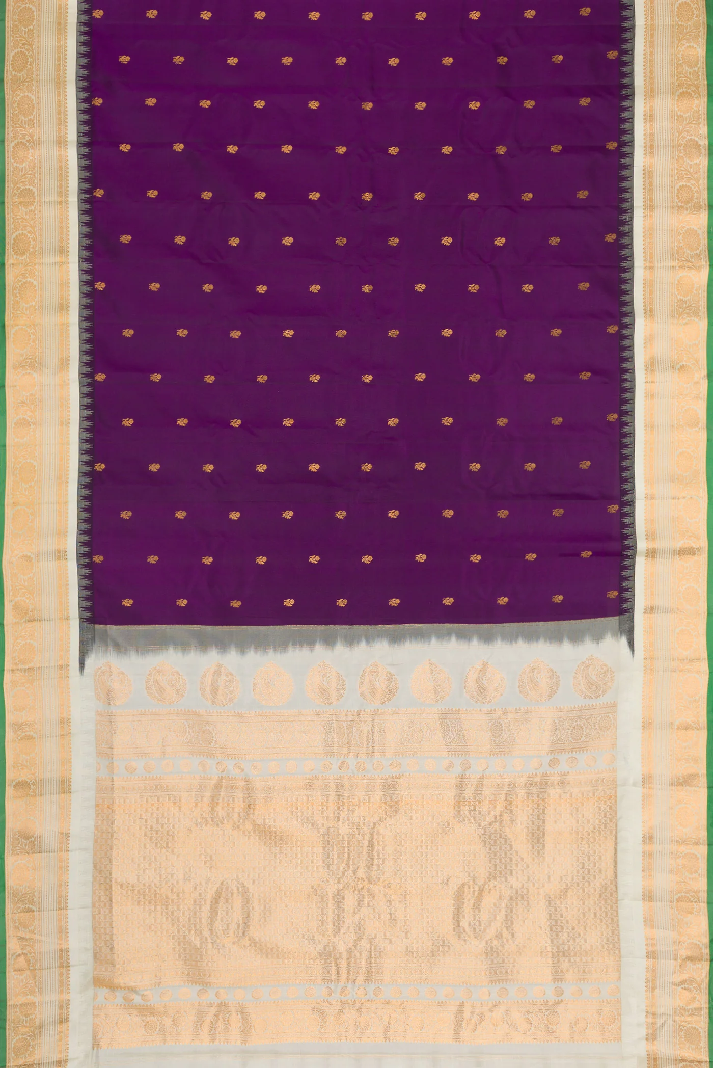 Violet Gadwal Silk Saree - Image 6