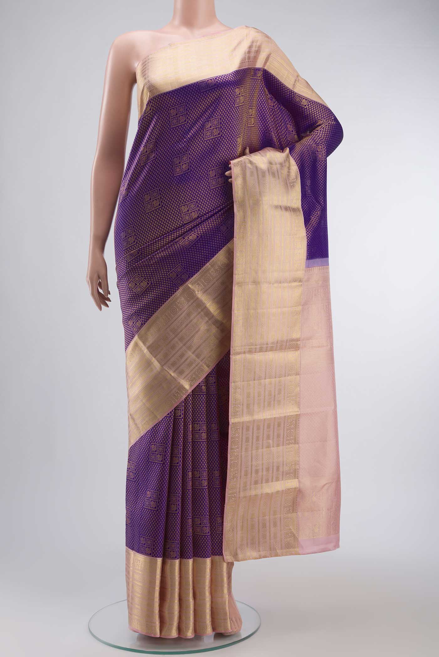 Violet Kanchipuram Silk Saree