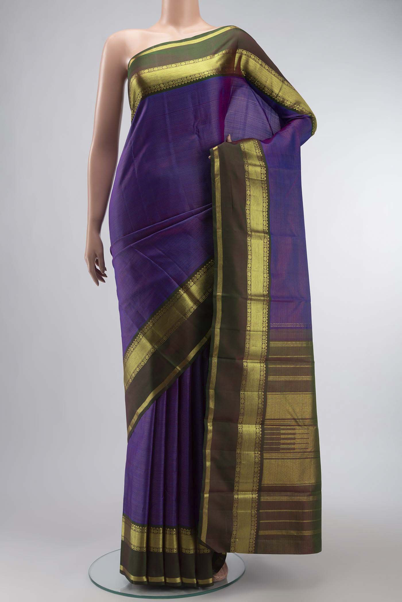 Violet Kanchipuram Silk Saree