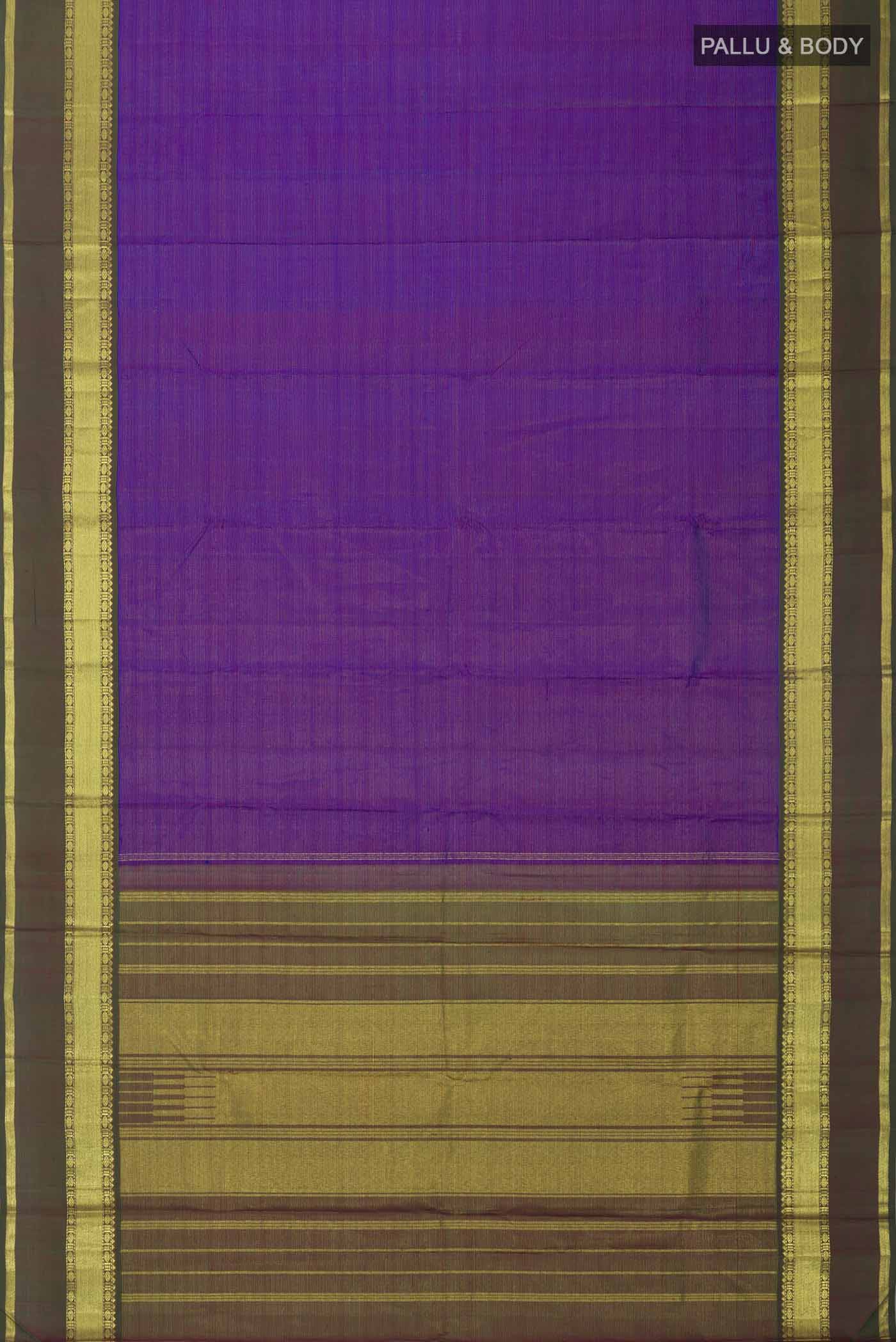 Violet Kanchipuram Silk Saree - Image 6