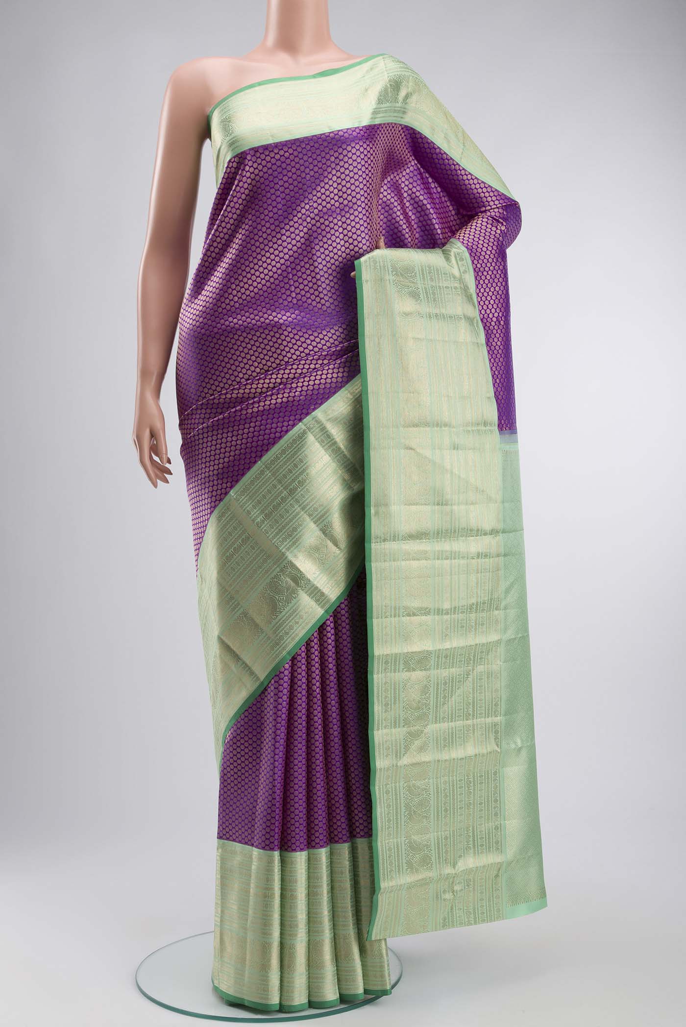 Violet Kanjivaram Silk Saree
