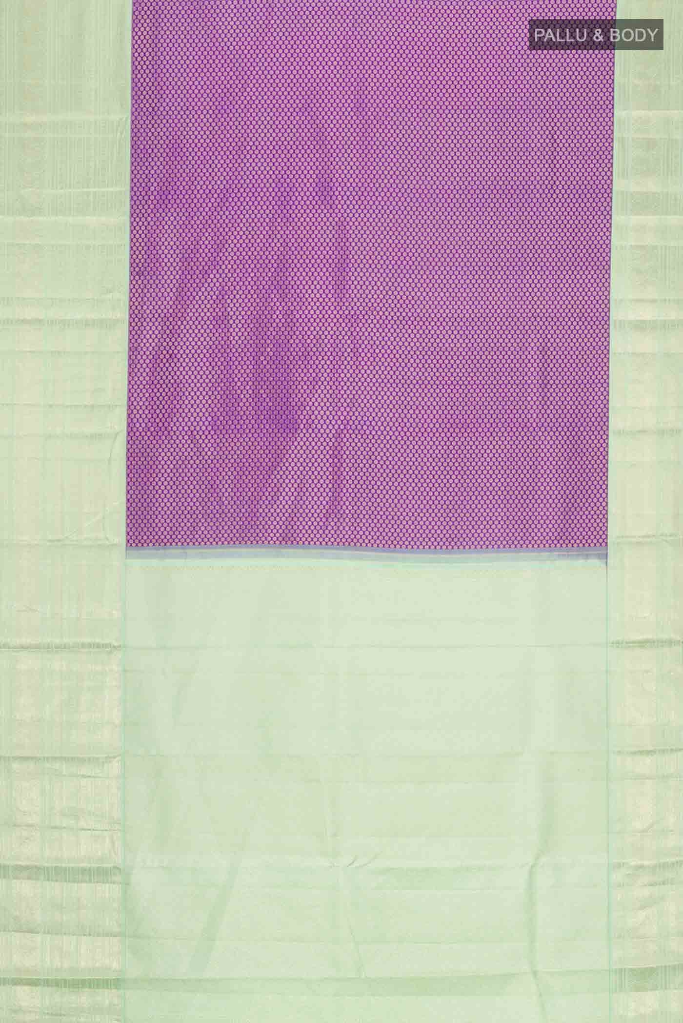 Violet Kanjivaram Silk Saree - Image 6