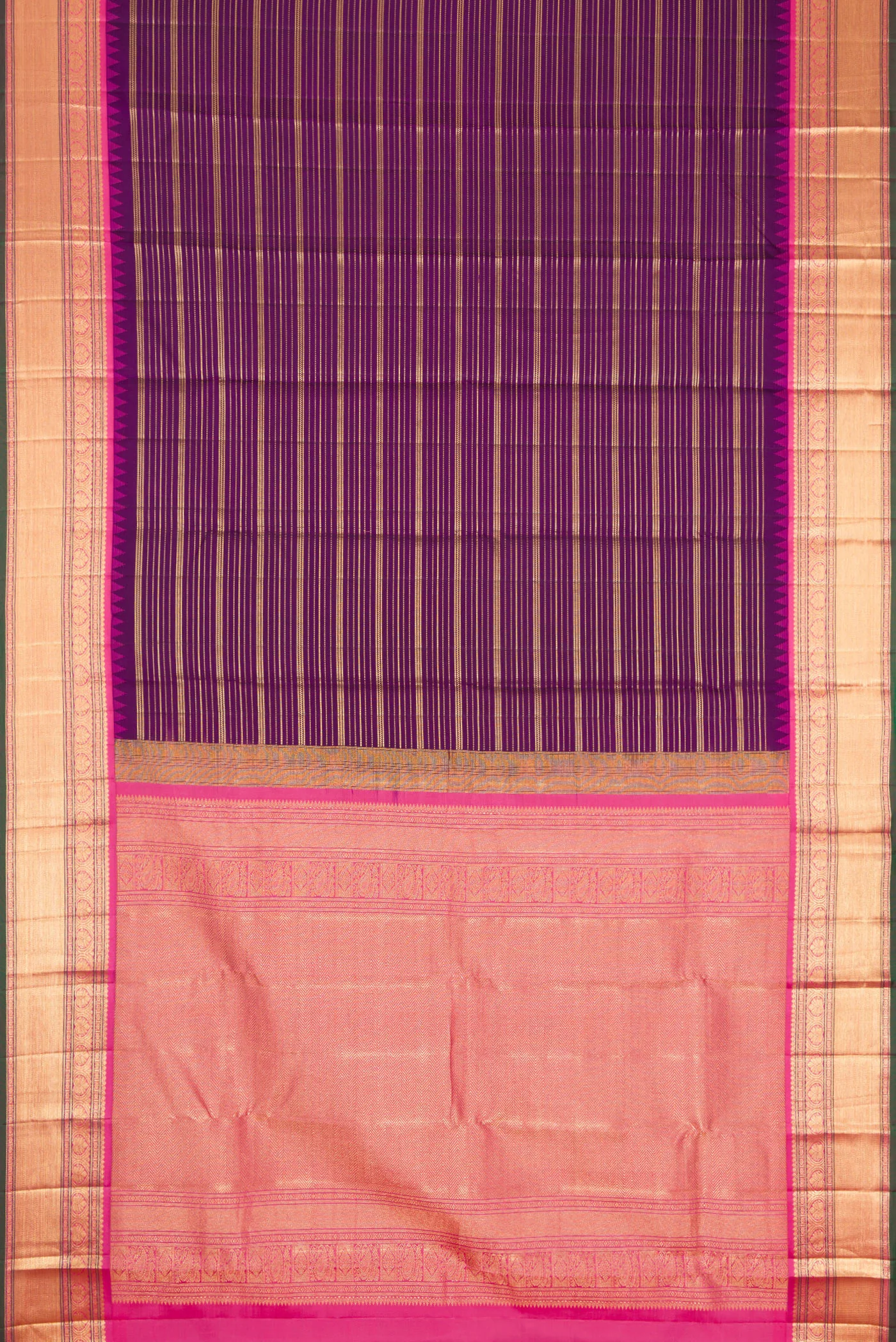 Violet Kanjivaram Silk Saree - Image 6