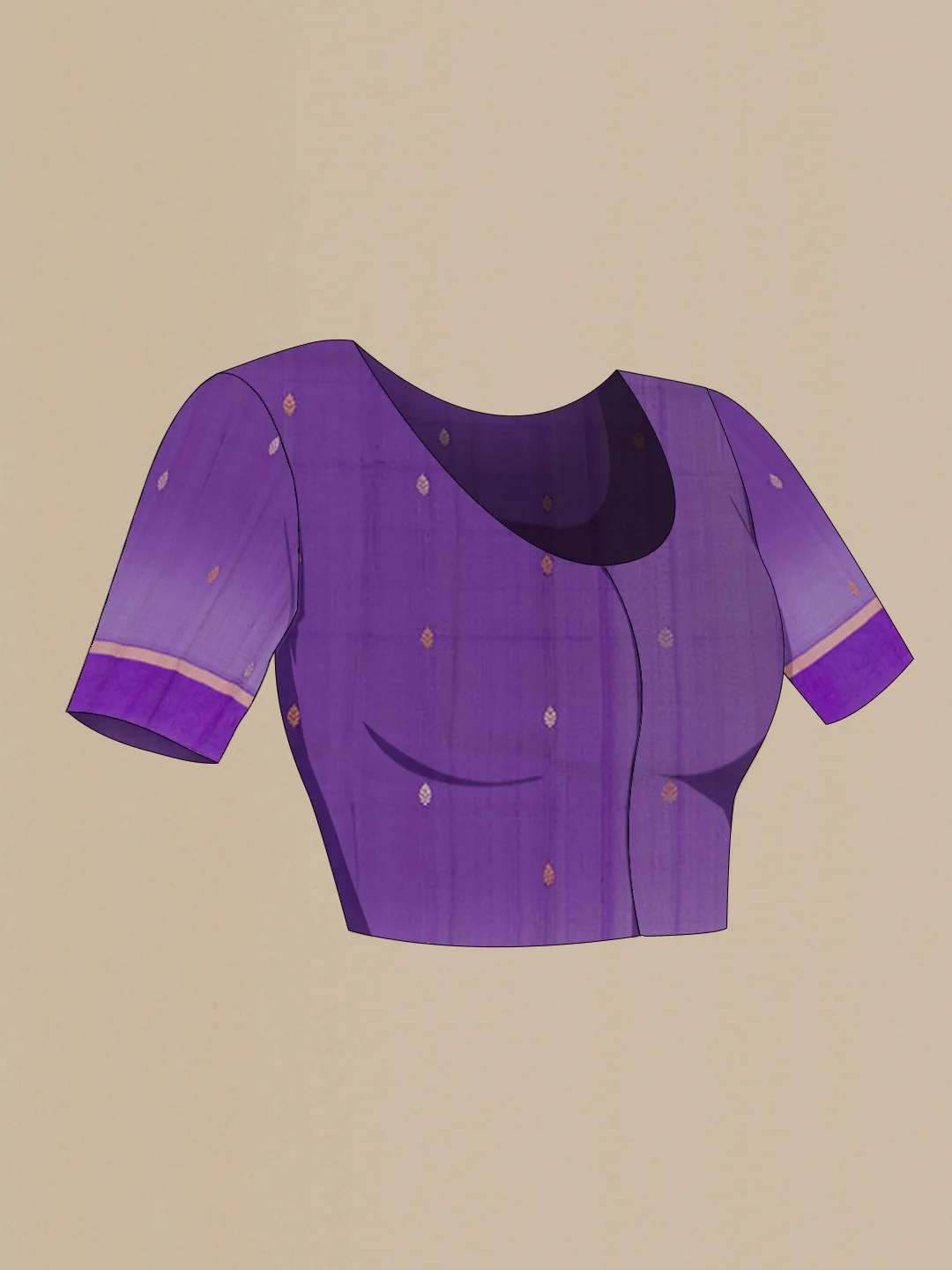 Violet Organza Silk Saree - Image 2