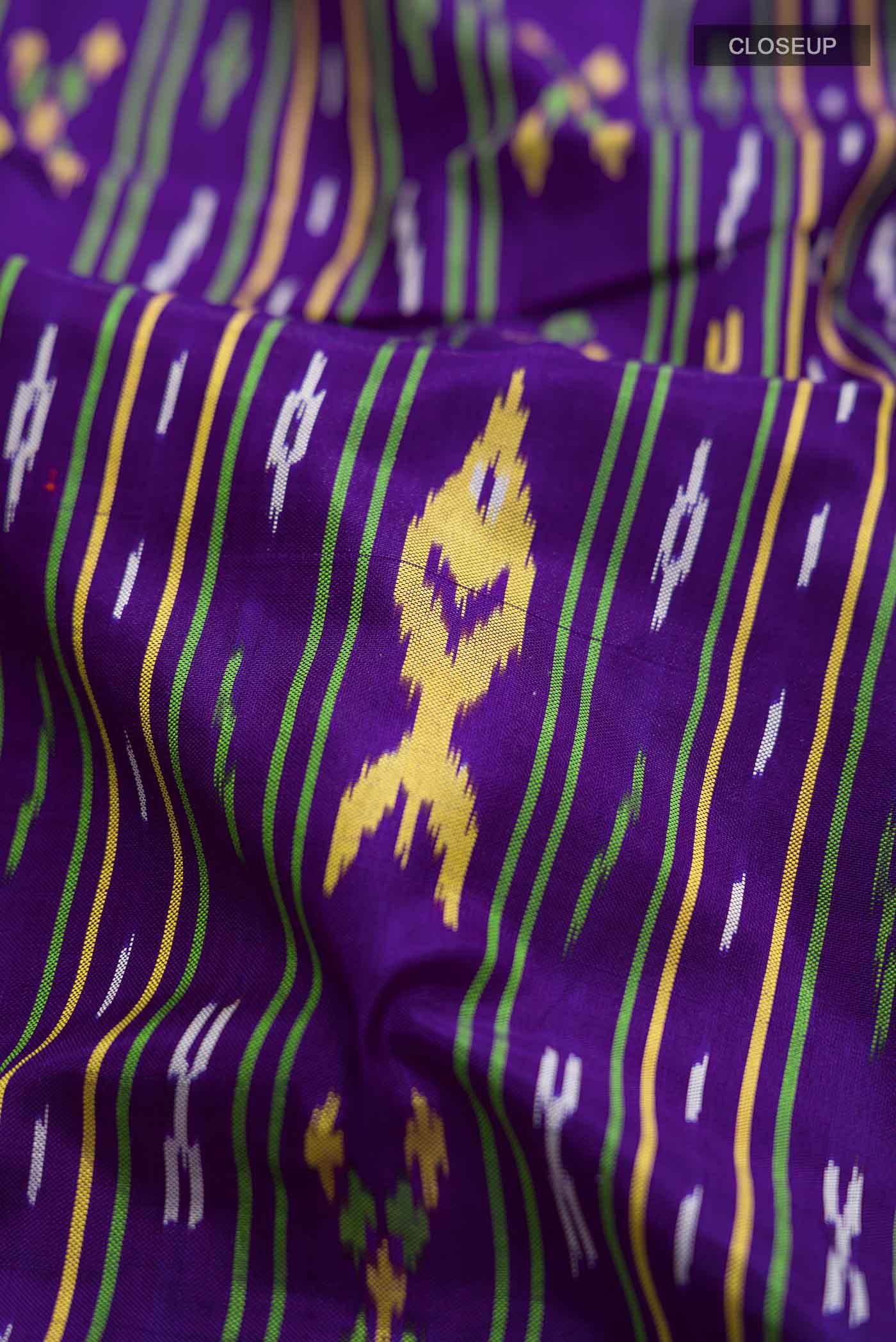 Violet Pochampally Silk Saree - Image 2