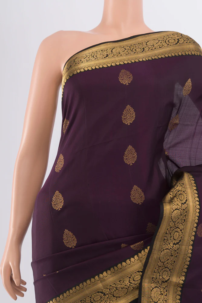 Purple Soft Silk Saree - Image 2