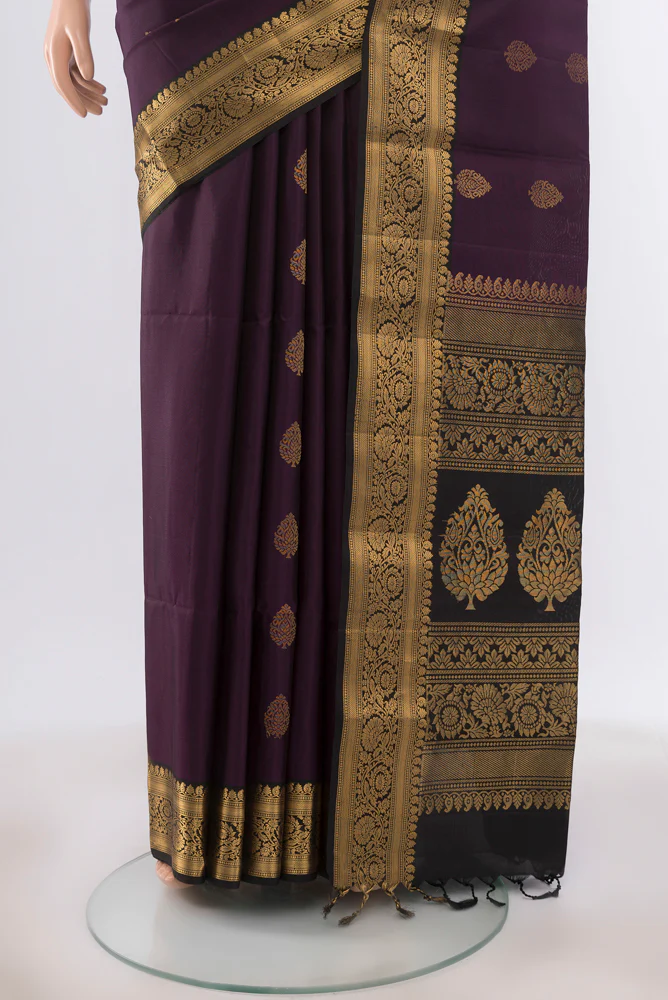 Purple Soft Silk Saree - Image 3