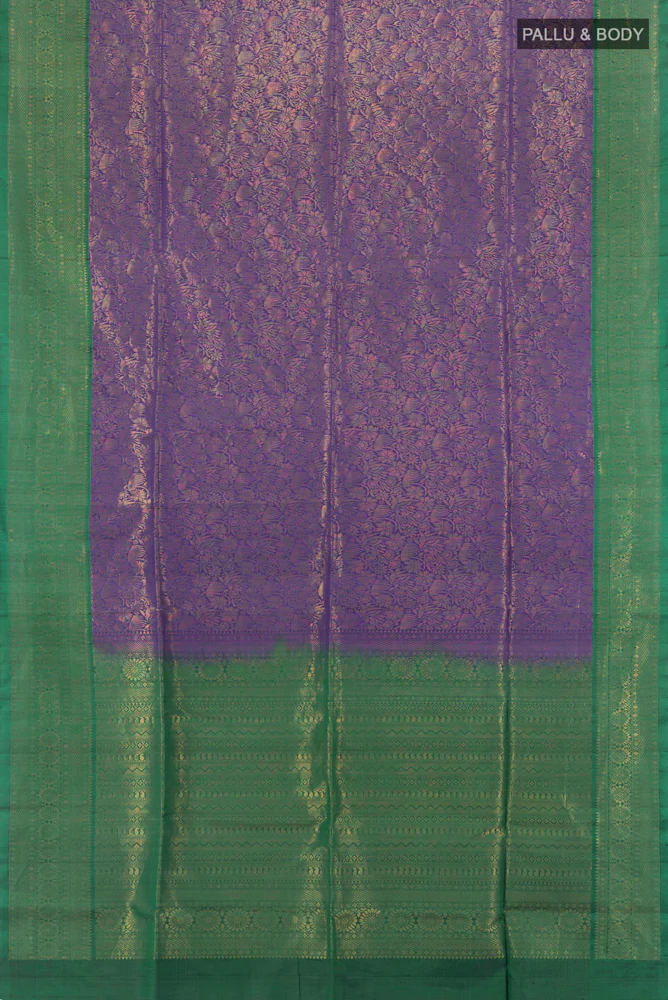 Violet Soft Silk Saree - Image 5