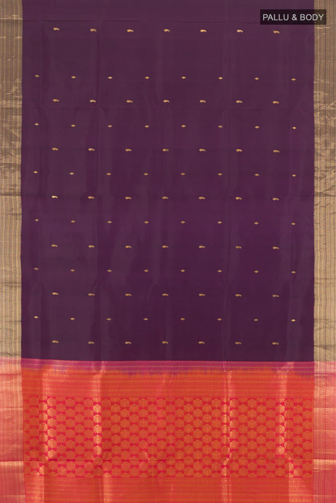 Purple Soft Silk Saree - Image 5