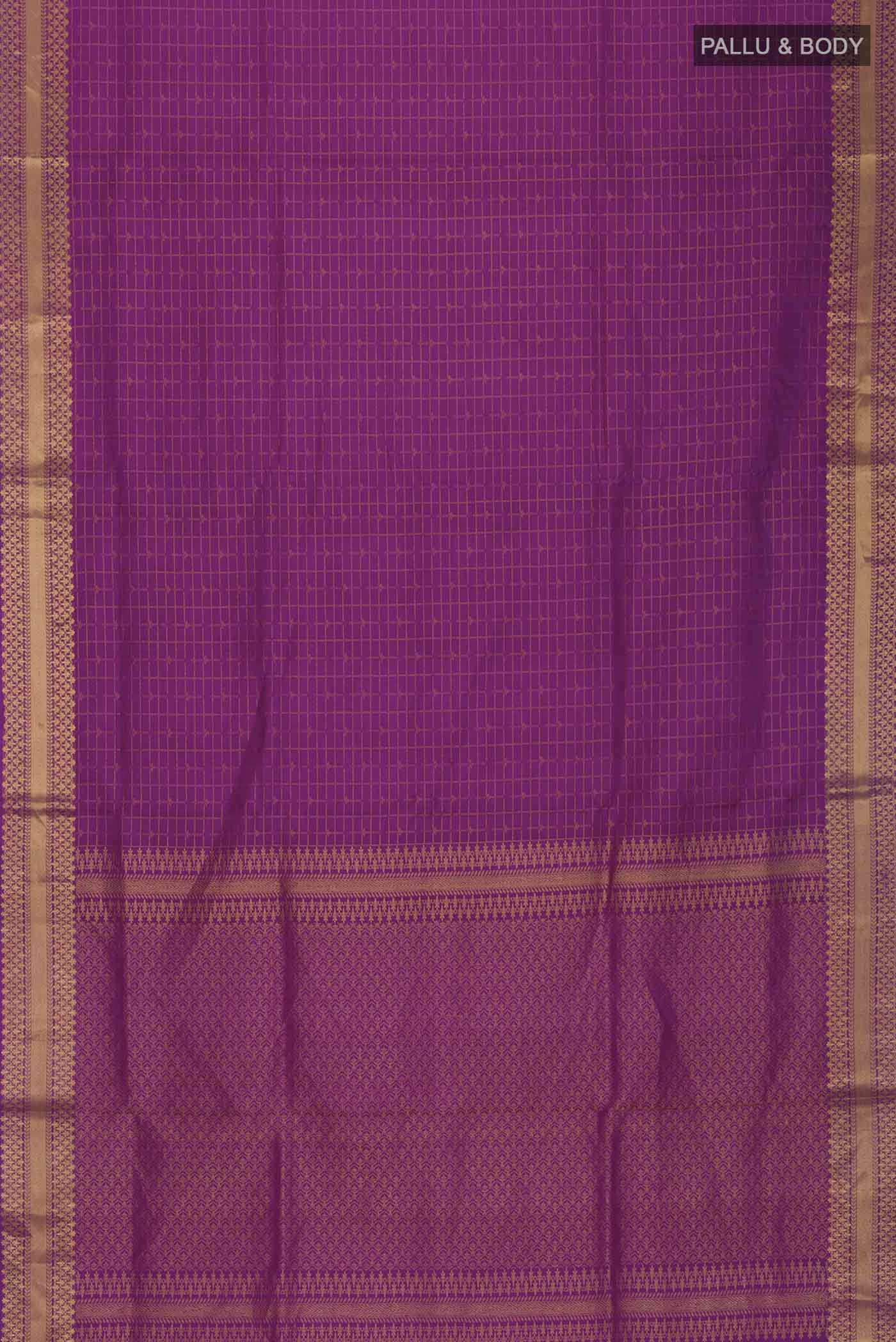 Violet Soft Silk Saree - Image 6