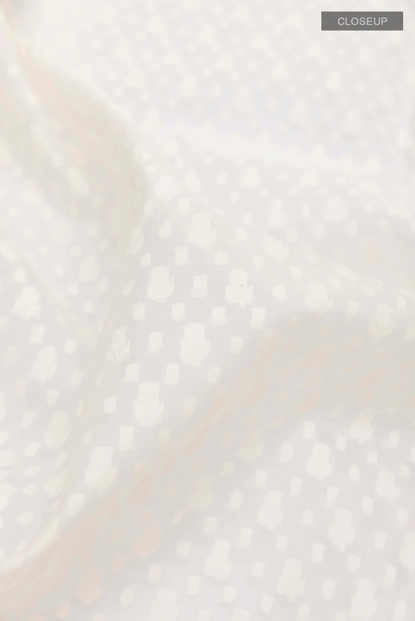 White Banarasi Kora Cotton Saree - Image 2