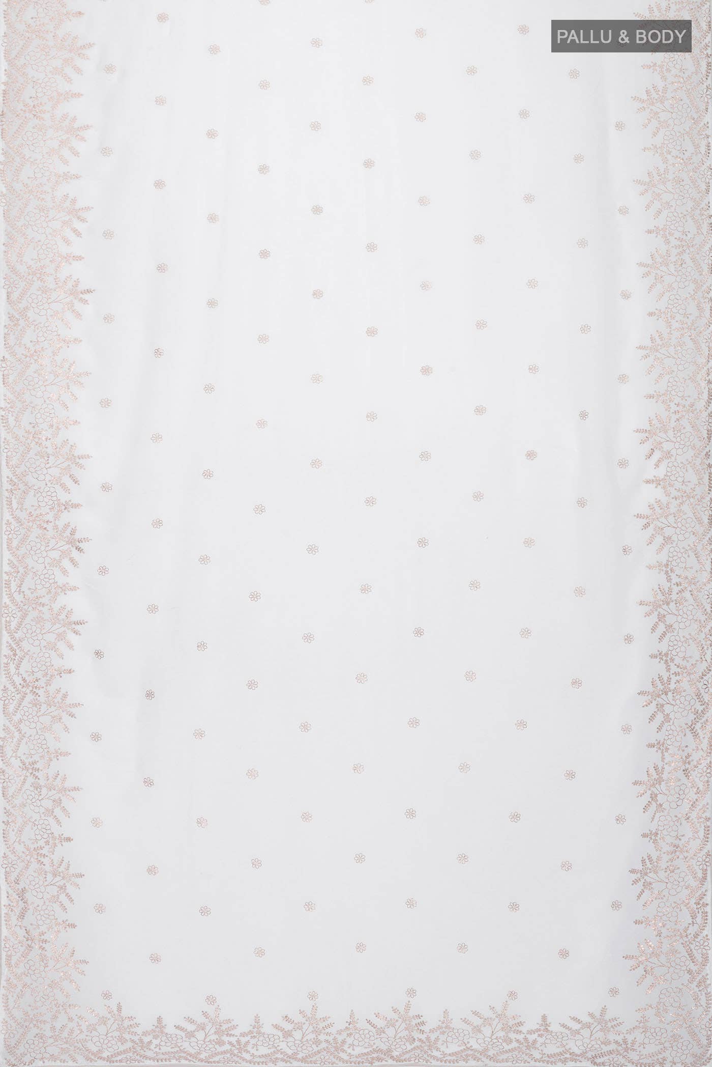 White Chiffon Saree - Image 2