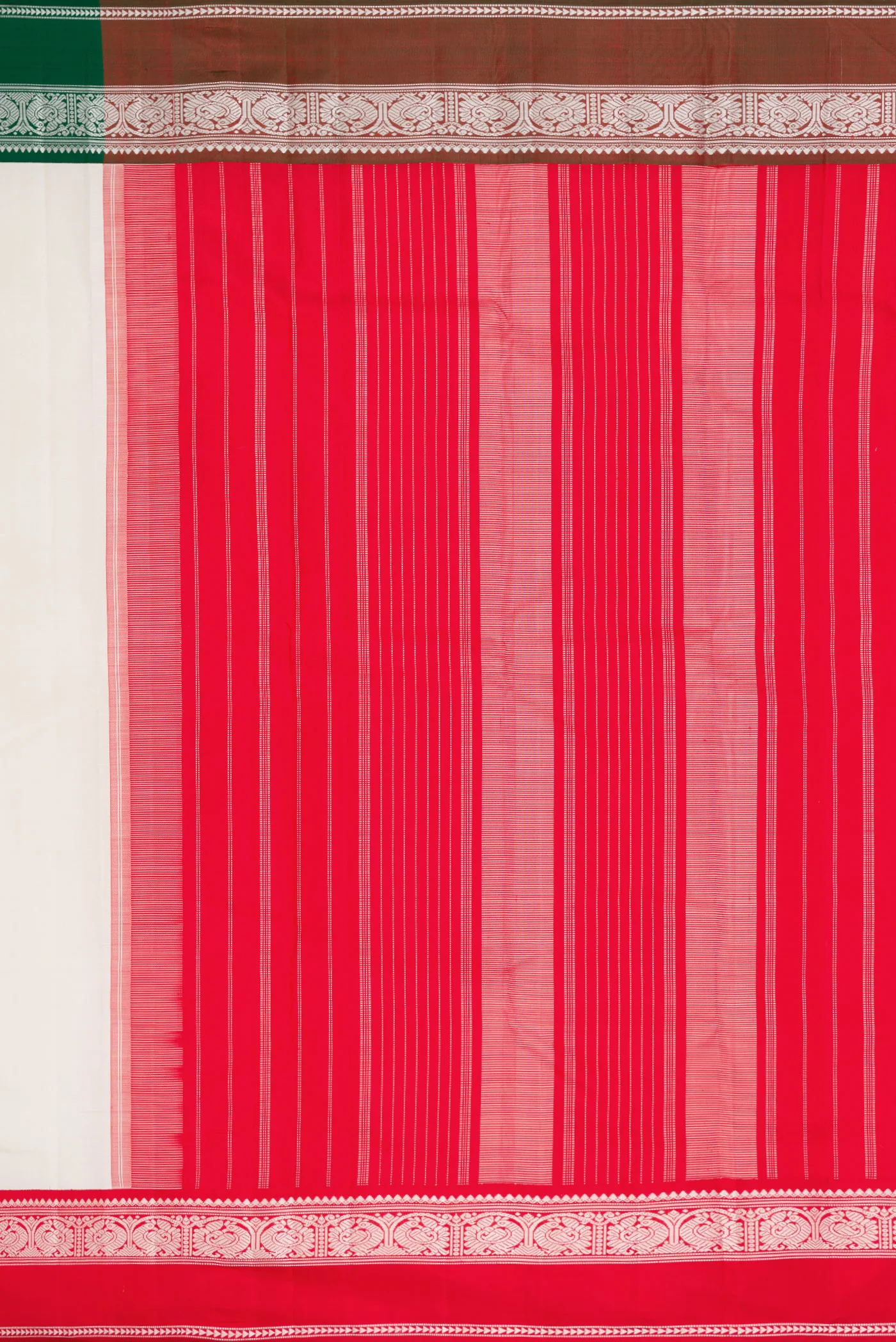 White Kanjivaram Silk Saree - Image 7