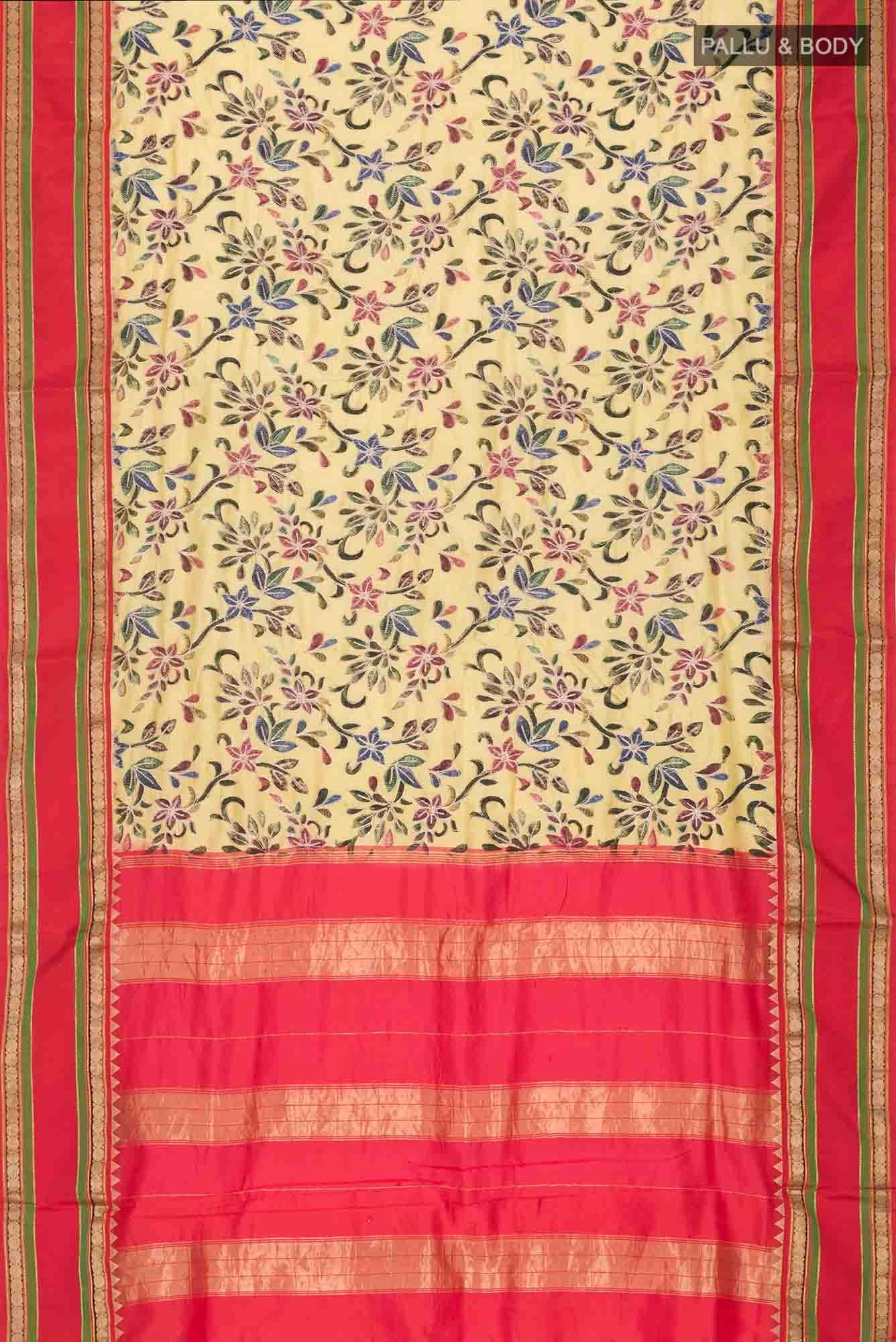 Yellow Bangalore Silk Saree - Image 4