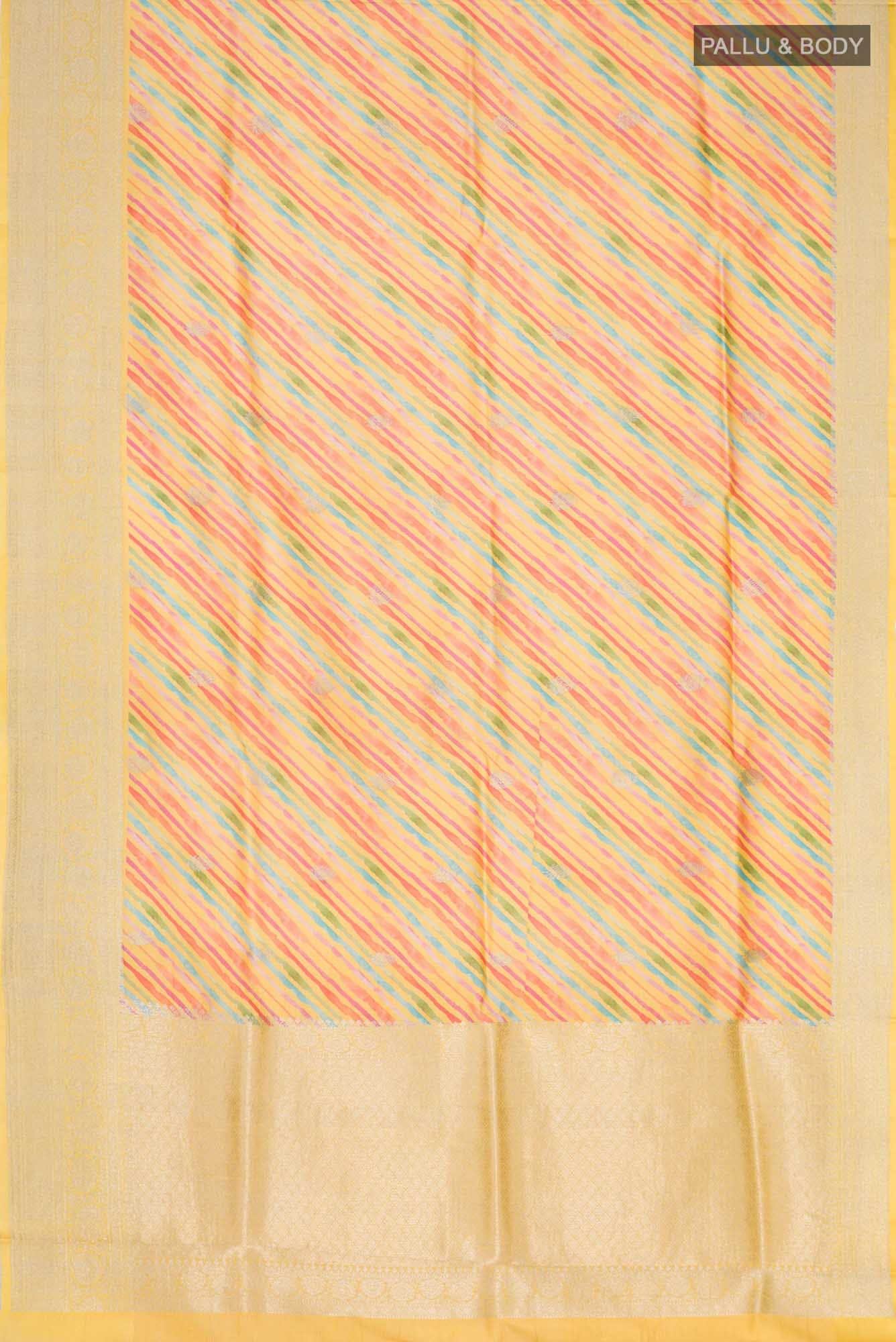 Yellow Bhagalpuri Tussar Silk Saree - Image 4