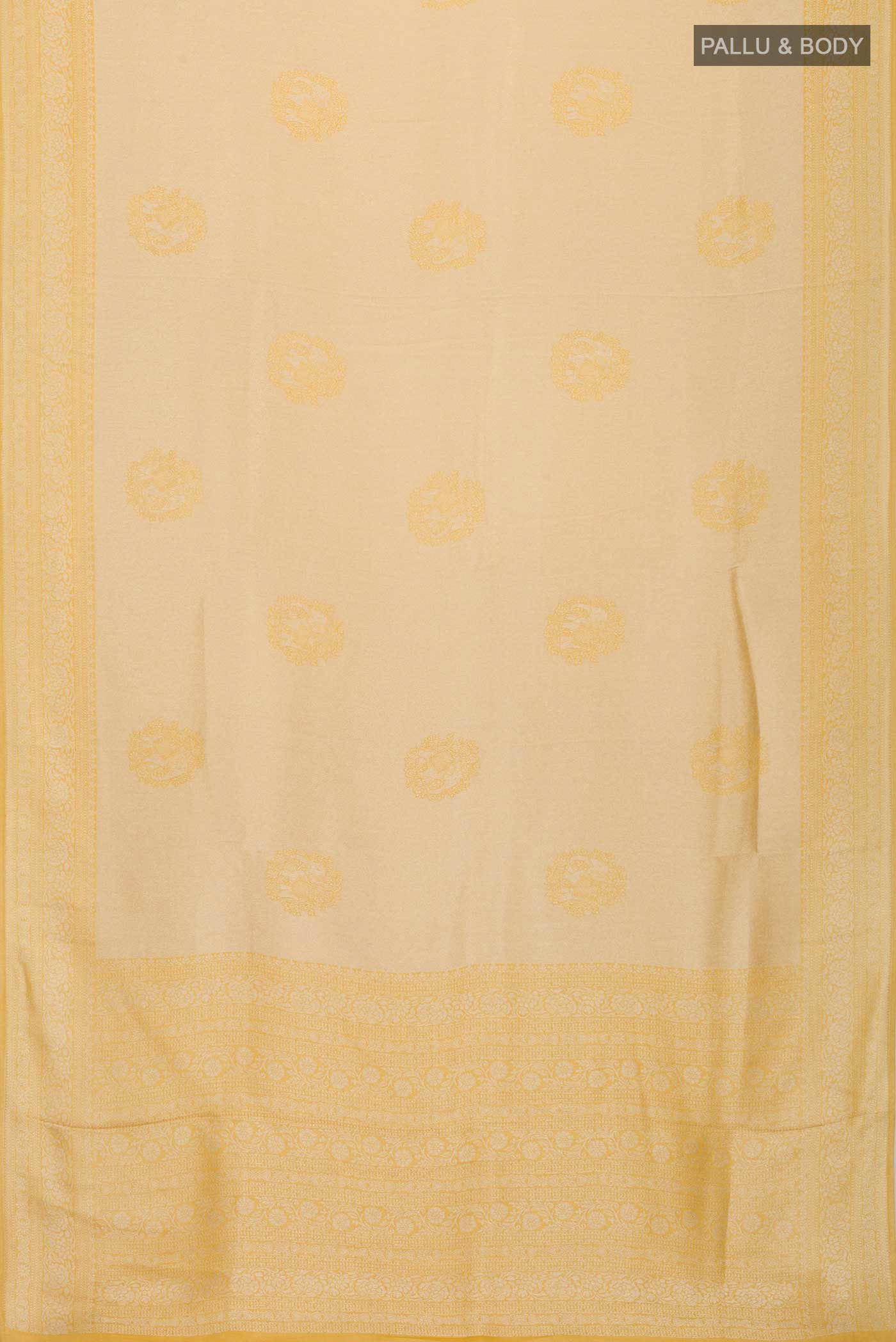 Yellow Blended Art Silk Saree - Image 3