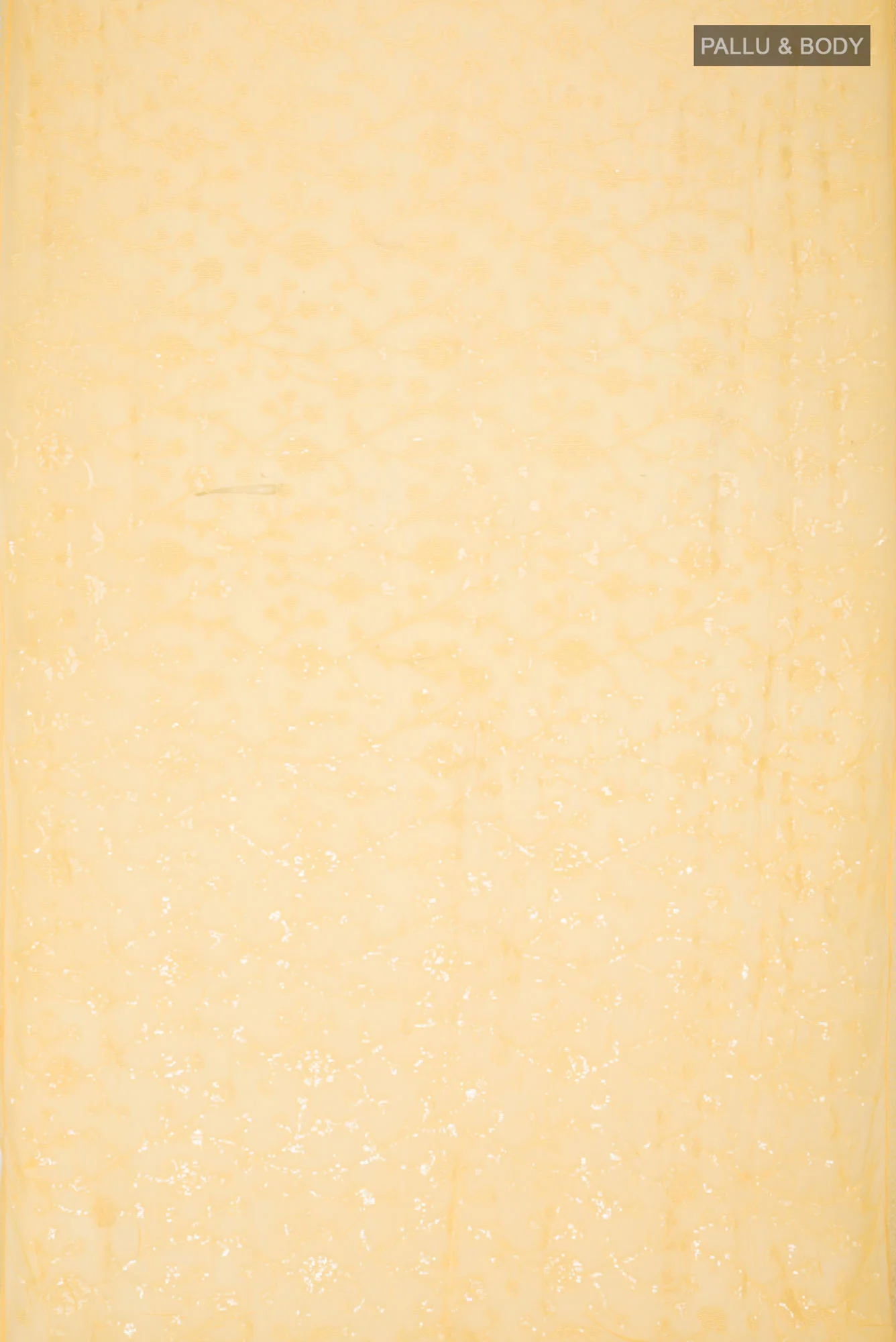 Yellow Blended Chiffon Saree - Image 5