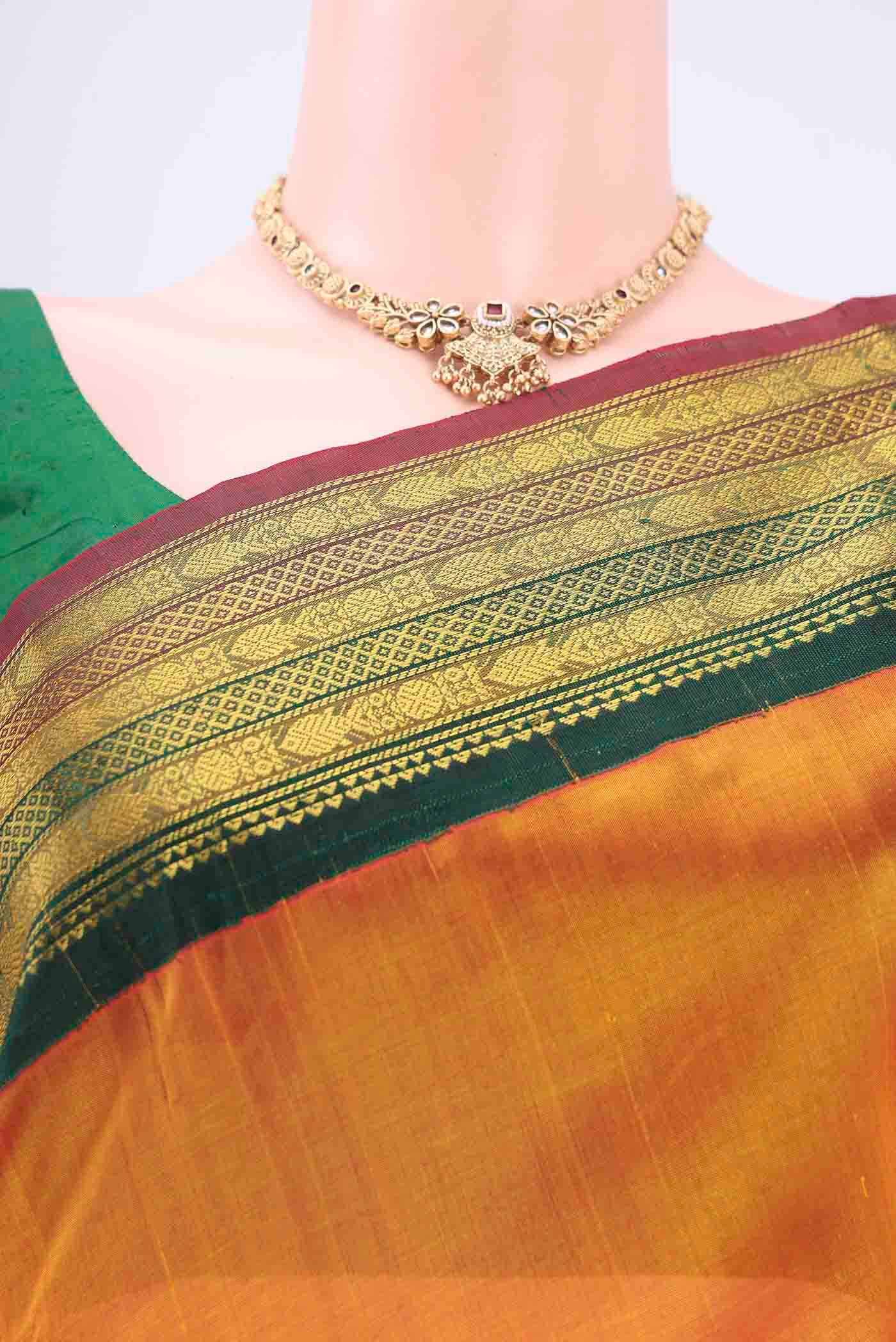 Yellow Blended Coimbatore Silk Cotton Saree - Image 2