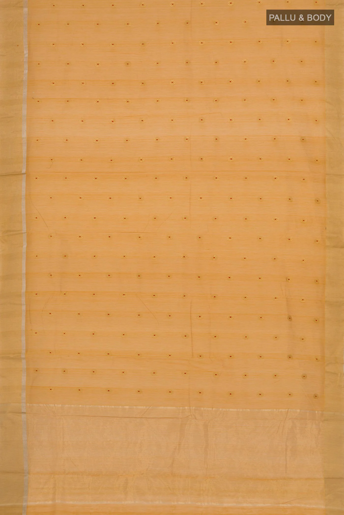 Yellow Chanderi Silk Cotton Saree - Image 5
