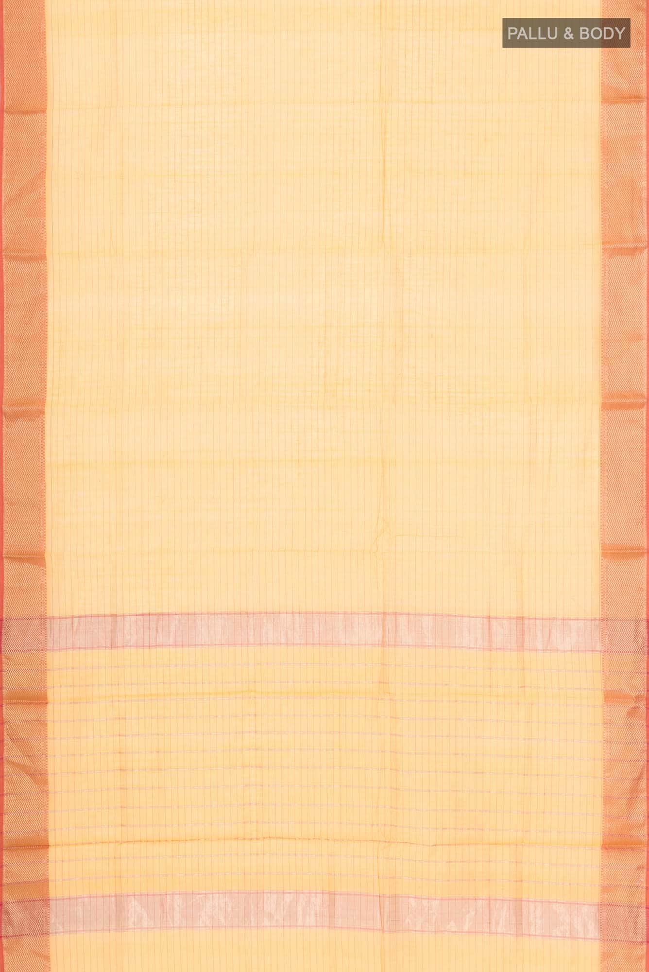 Yellow Chanderi Silk Saree - Image 2