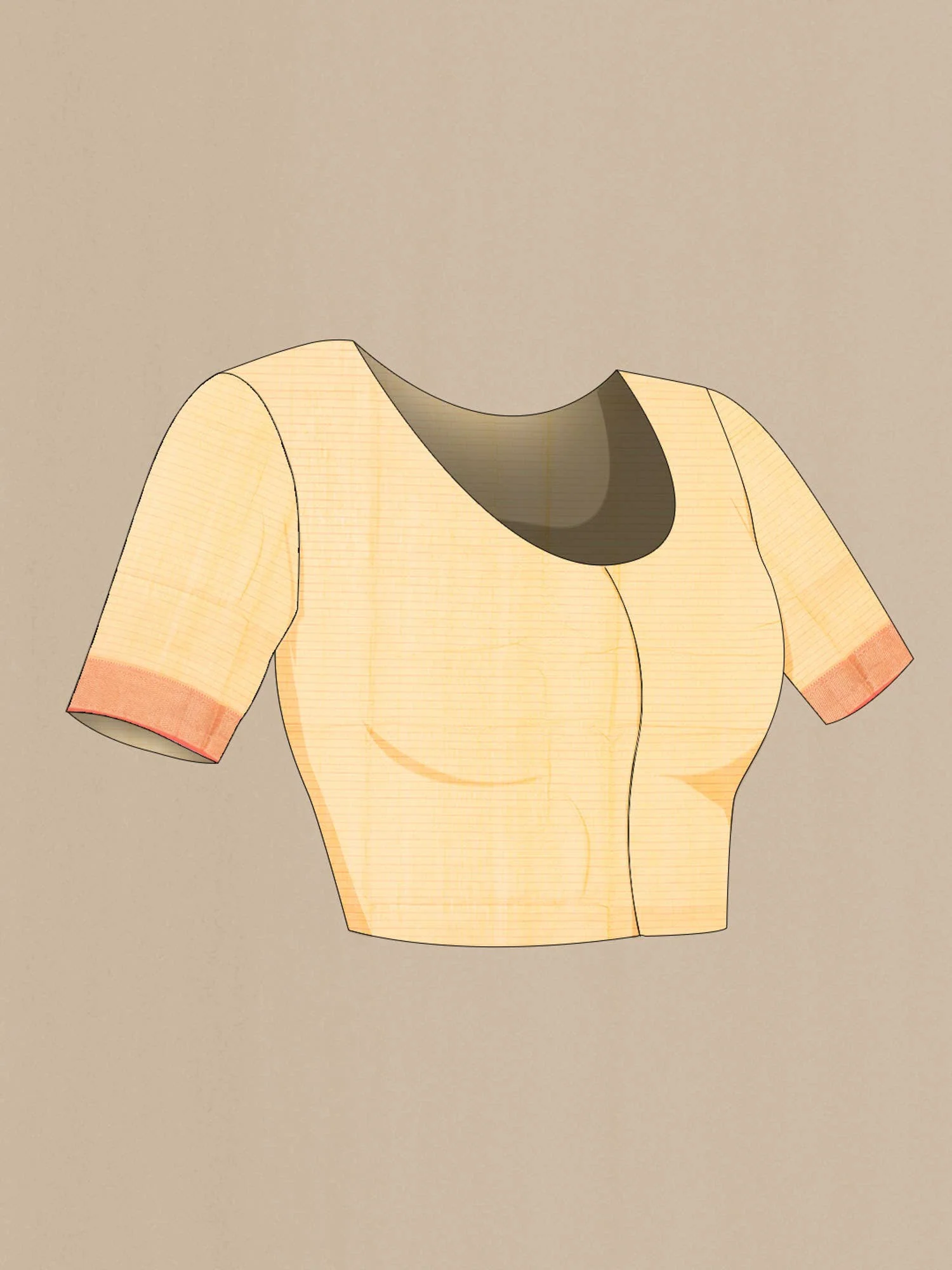 Yellow Chanderi Silk Saree - Image 3