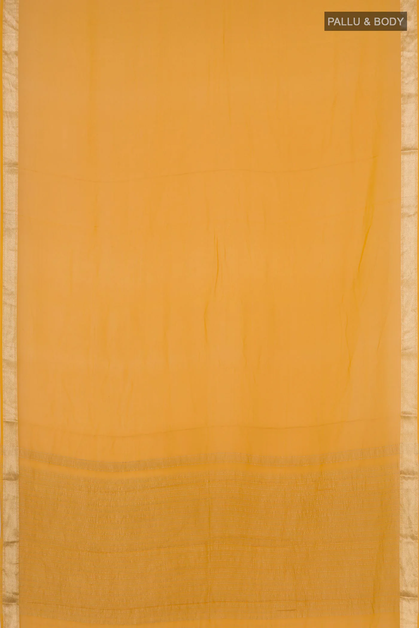 Yellow Chiffon Saree - Image 5