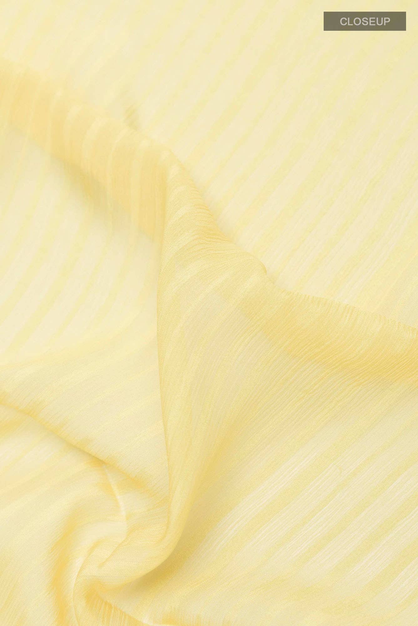 Yellow Chiffon Saree - Image 2