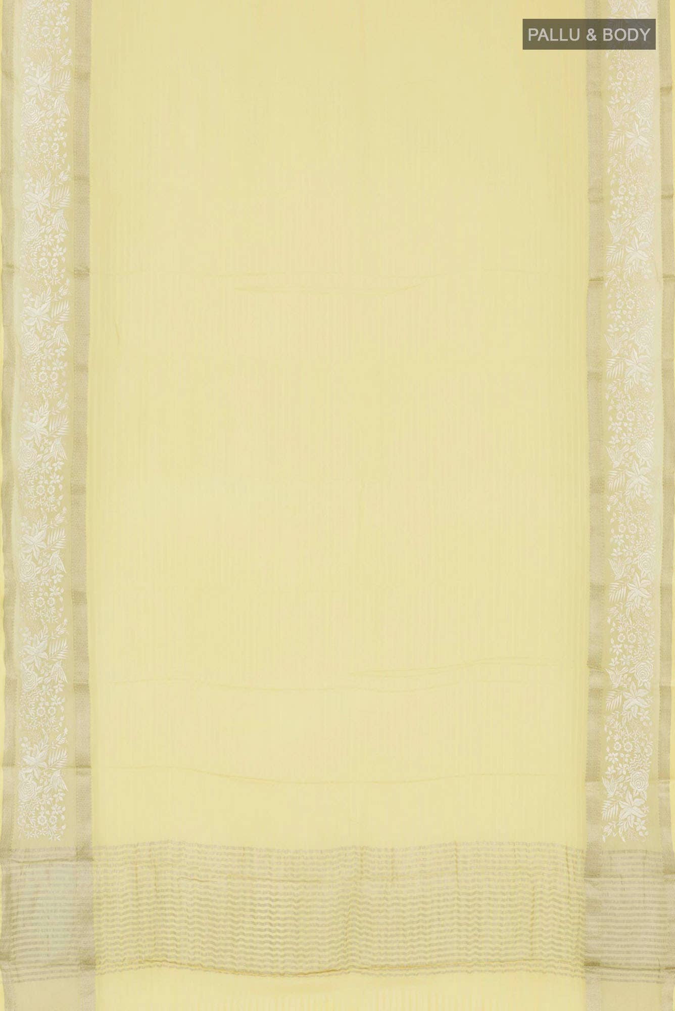 Yellow Chiffon Saree - Image 3