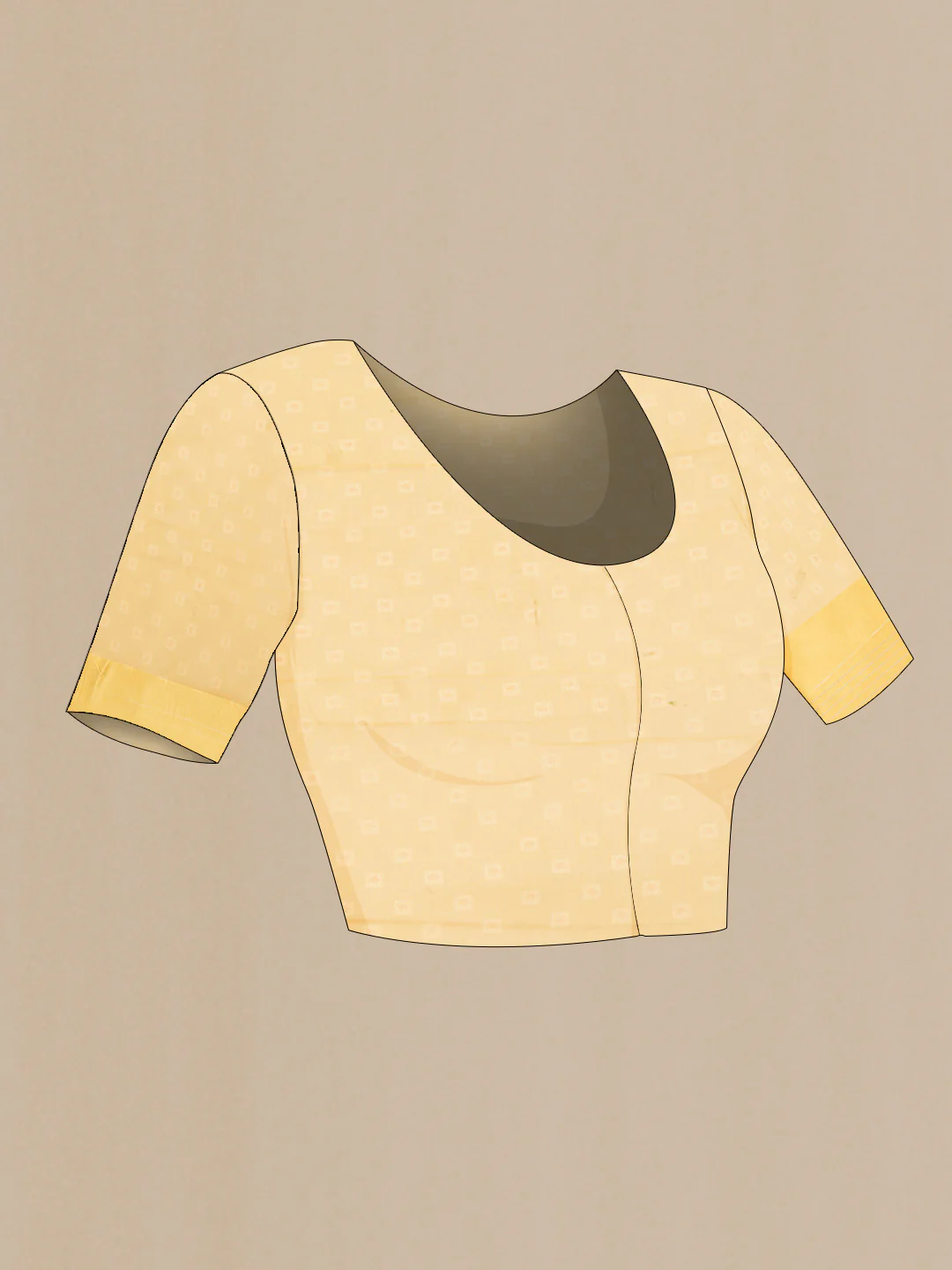 Yellow Dual Tone Georgette Saree - Image 4