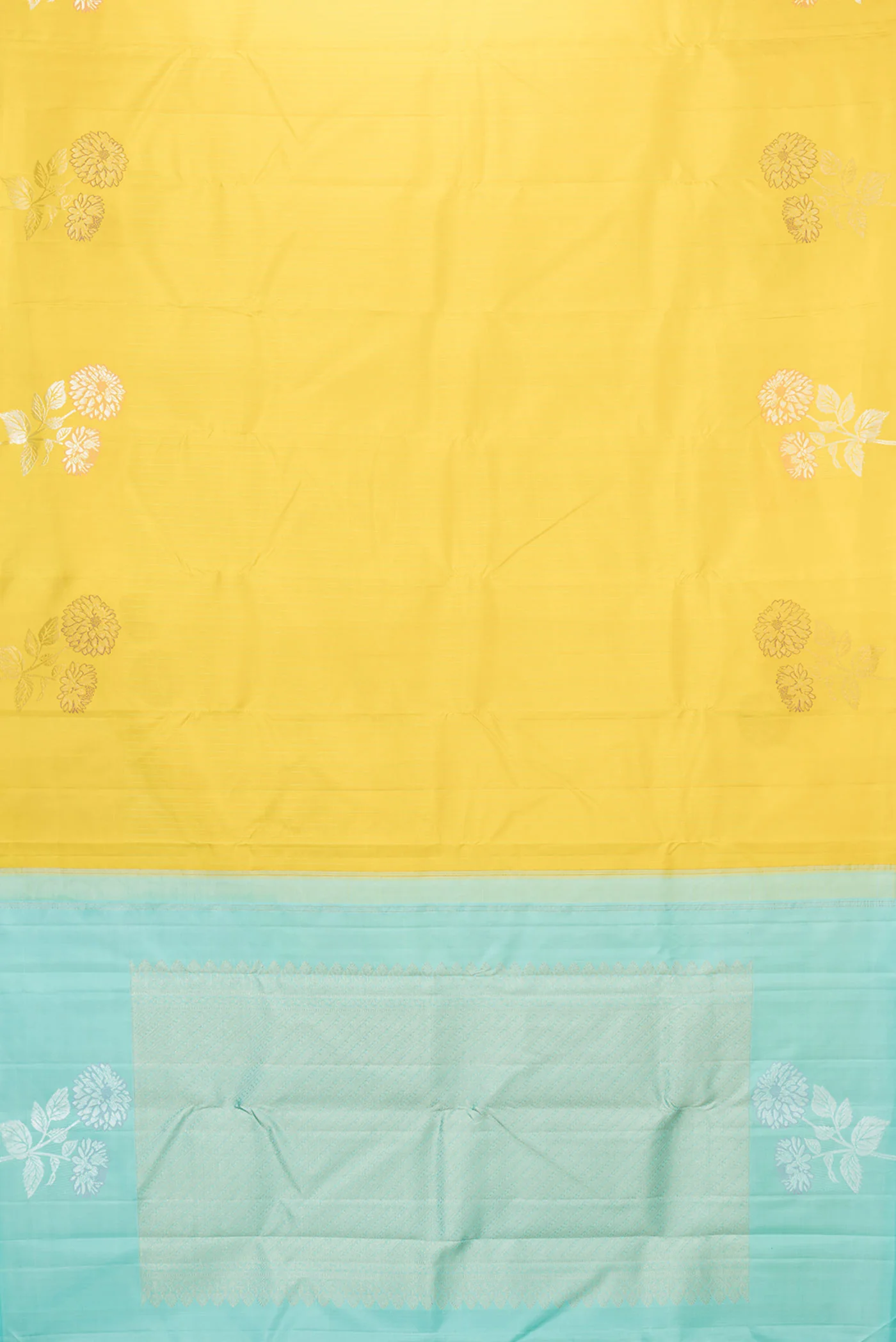 Yellow Dual Tone Kanjivaram Saree - Image 6