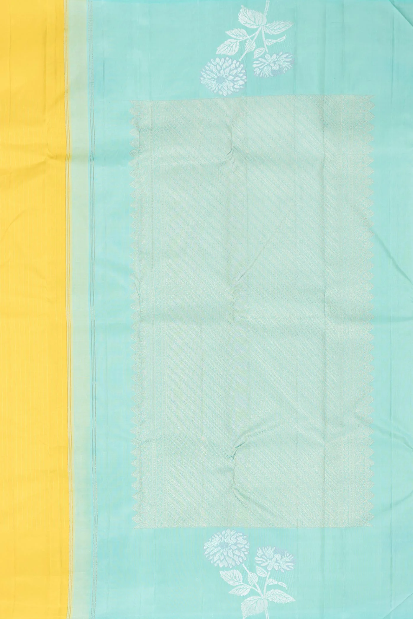 Yellow Dual Tone Kanjivaram Saree - Image 7