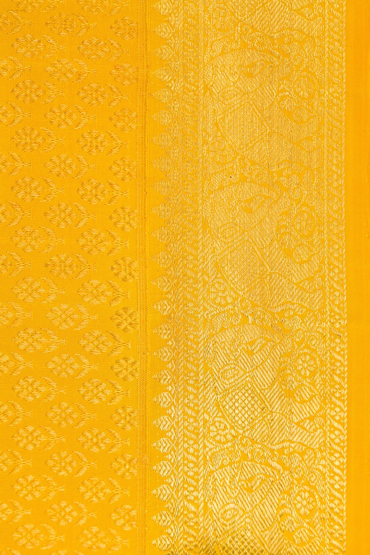 Yellow Kanchipuram Silk Saree - Image 3