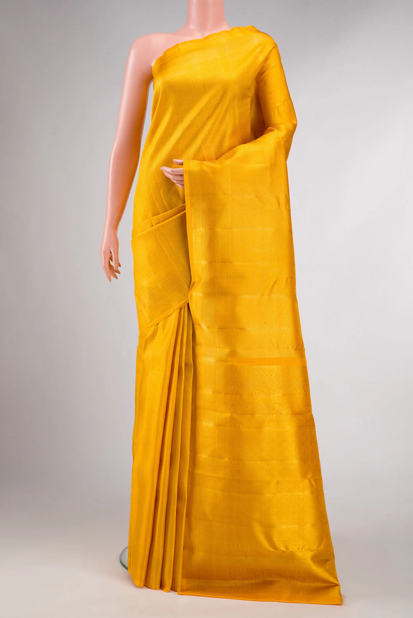 Yellow Dual Tone Kanchipuram Silk Saree