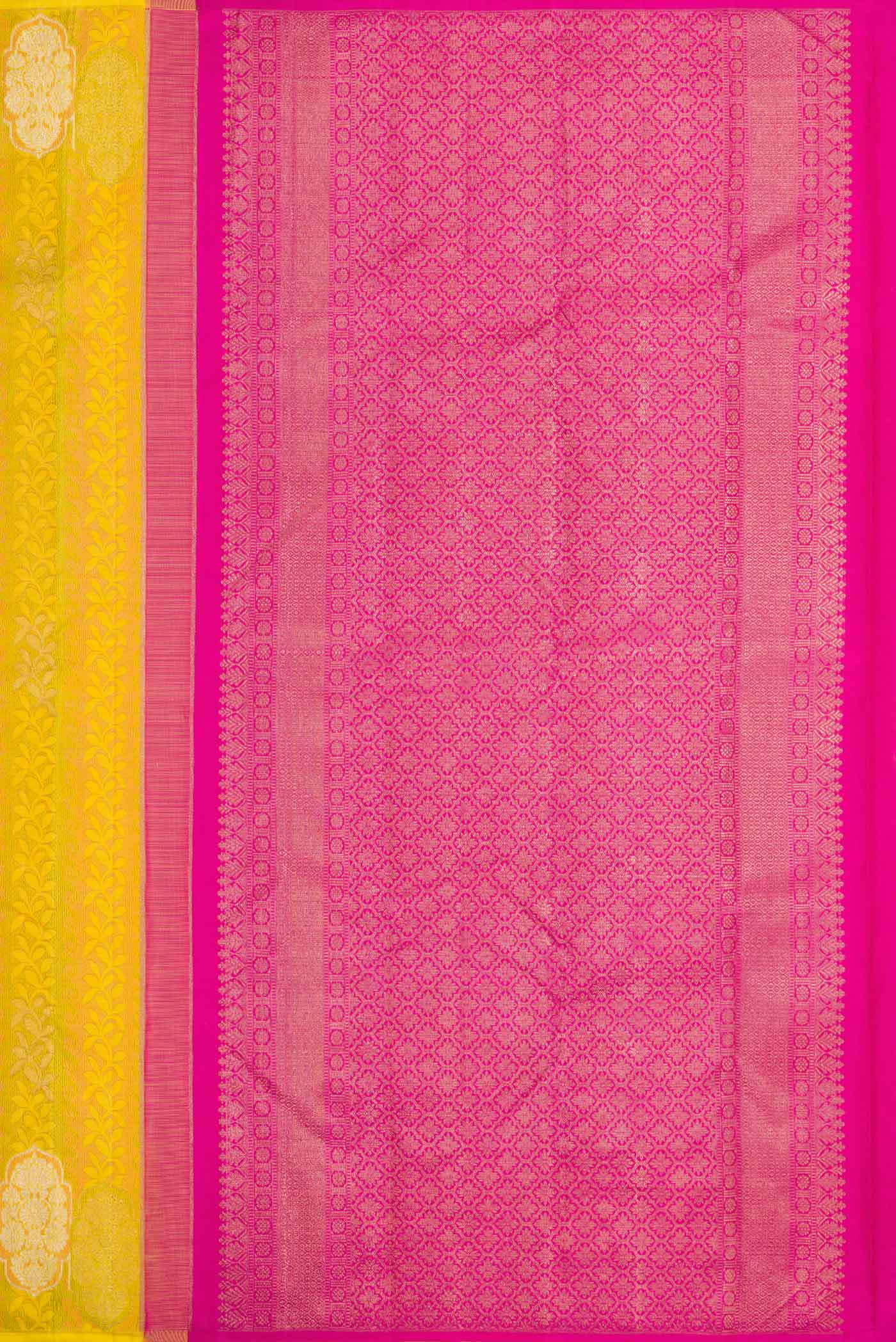 Yellow Dual Tone Kanchipuram Silk Saree - Image 7