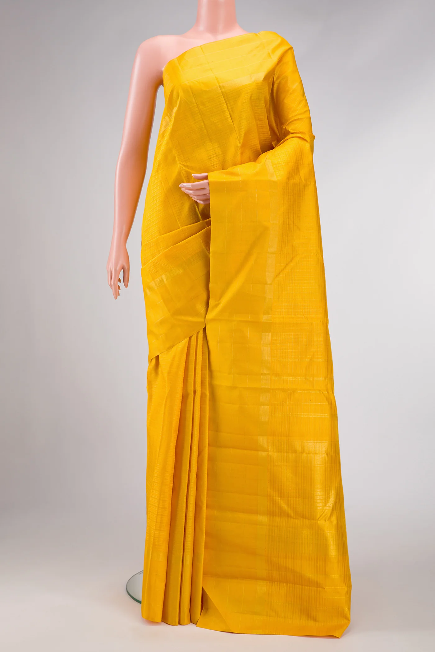 Yellow Kanchipuram Silk Saree