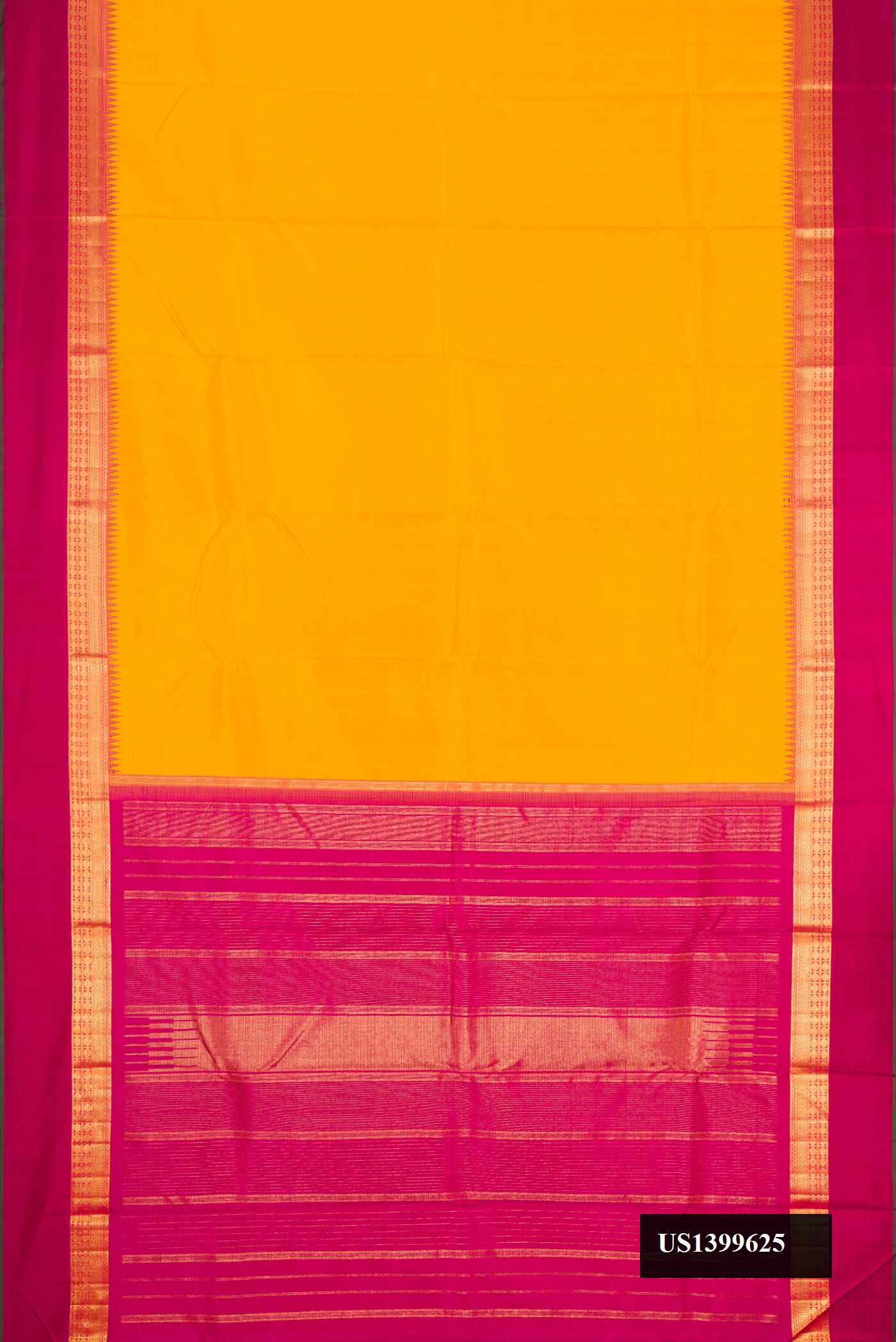 Yellow Dual Tone Kanchipuram Silk Saree