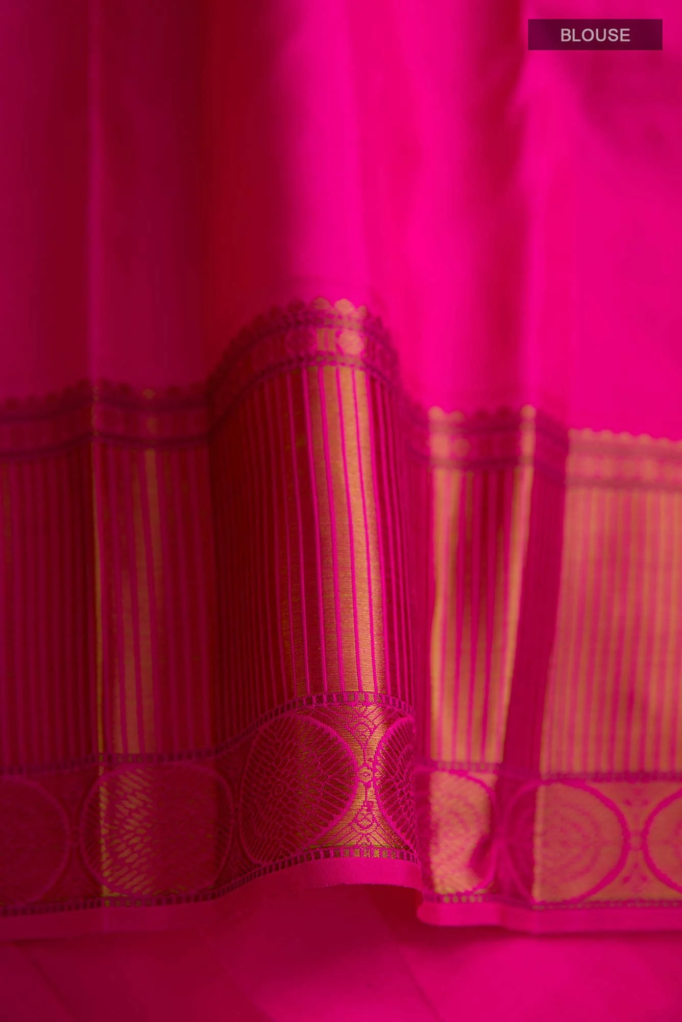 Yellow Dual Tone Kanjivaram Silk Saree - Image 6