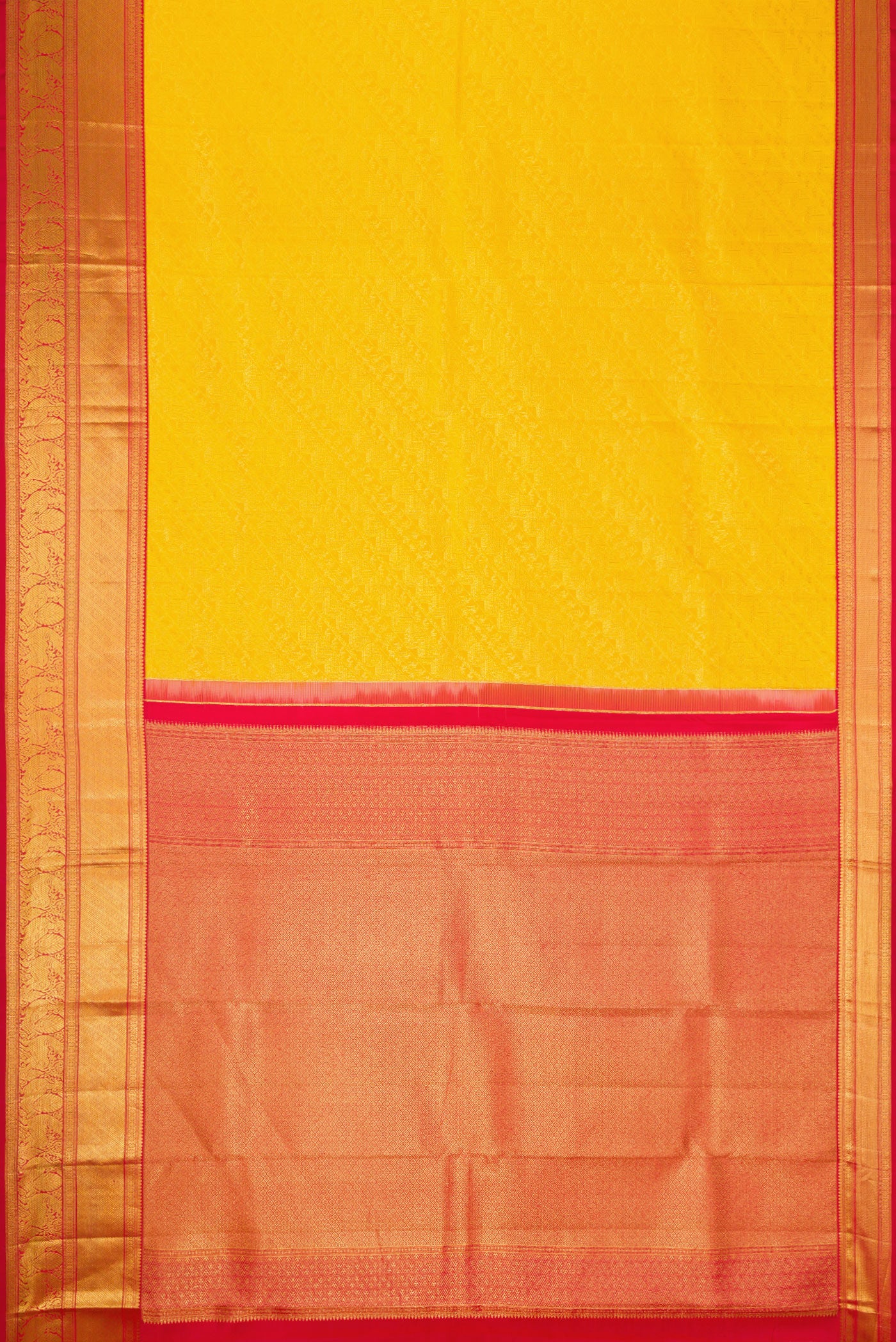 Yellow Kanjivaram Silk Saree - Image 6