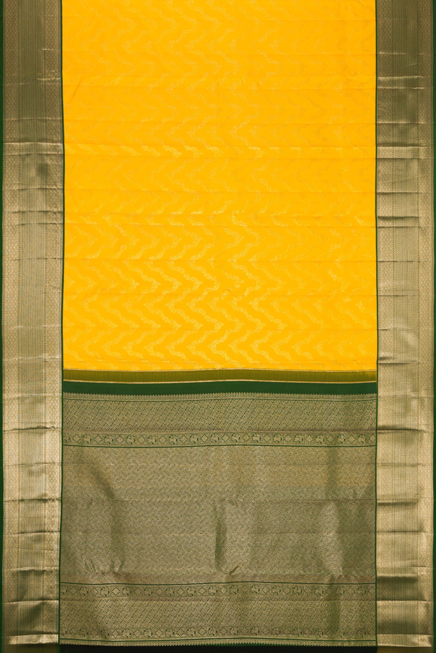 Yellow Kanjivaram Silk Saree - Image 6